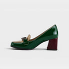 Azura Luzish Green Multi Patent Shoe