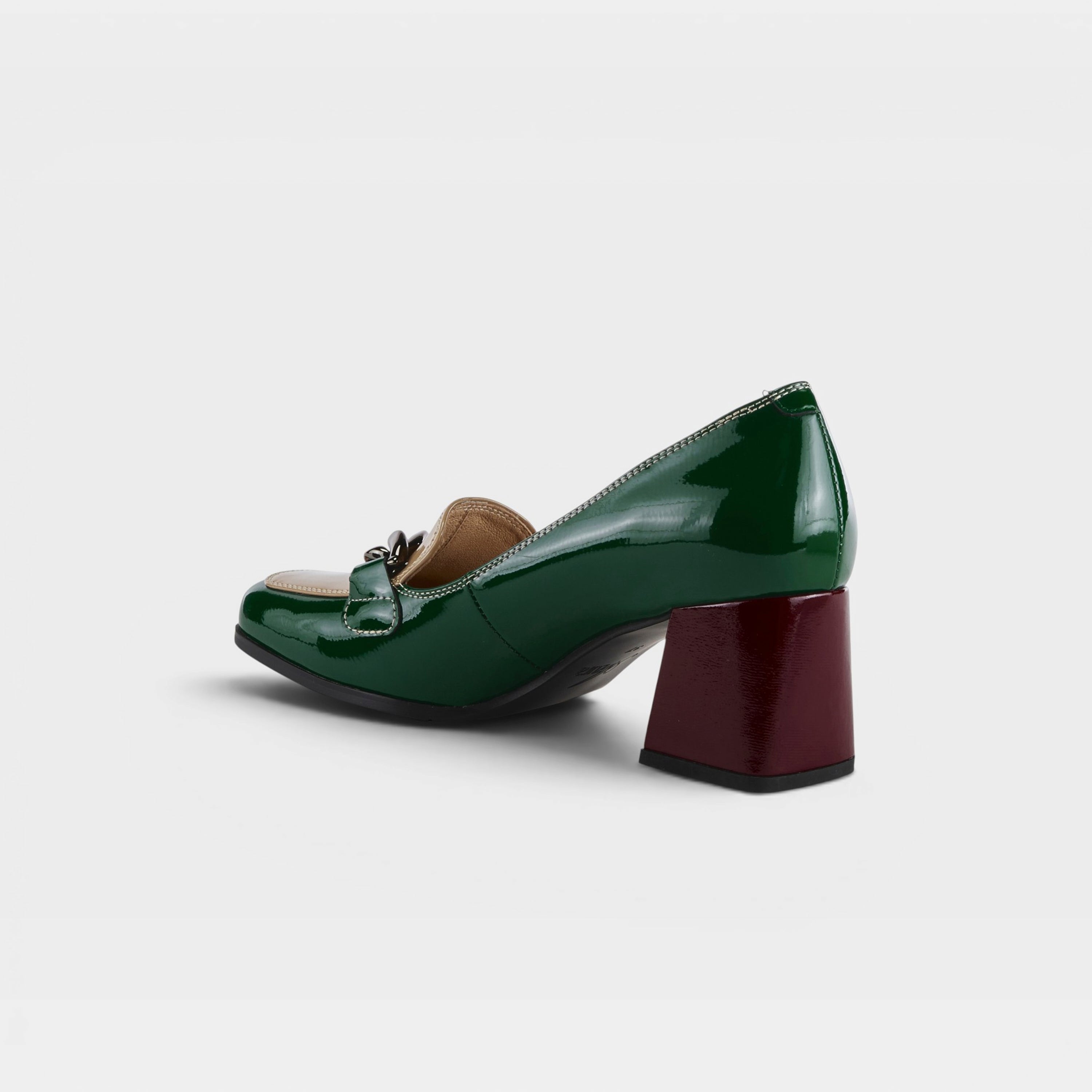 Azura Luzish Green Multi Patent Shoe