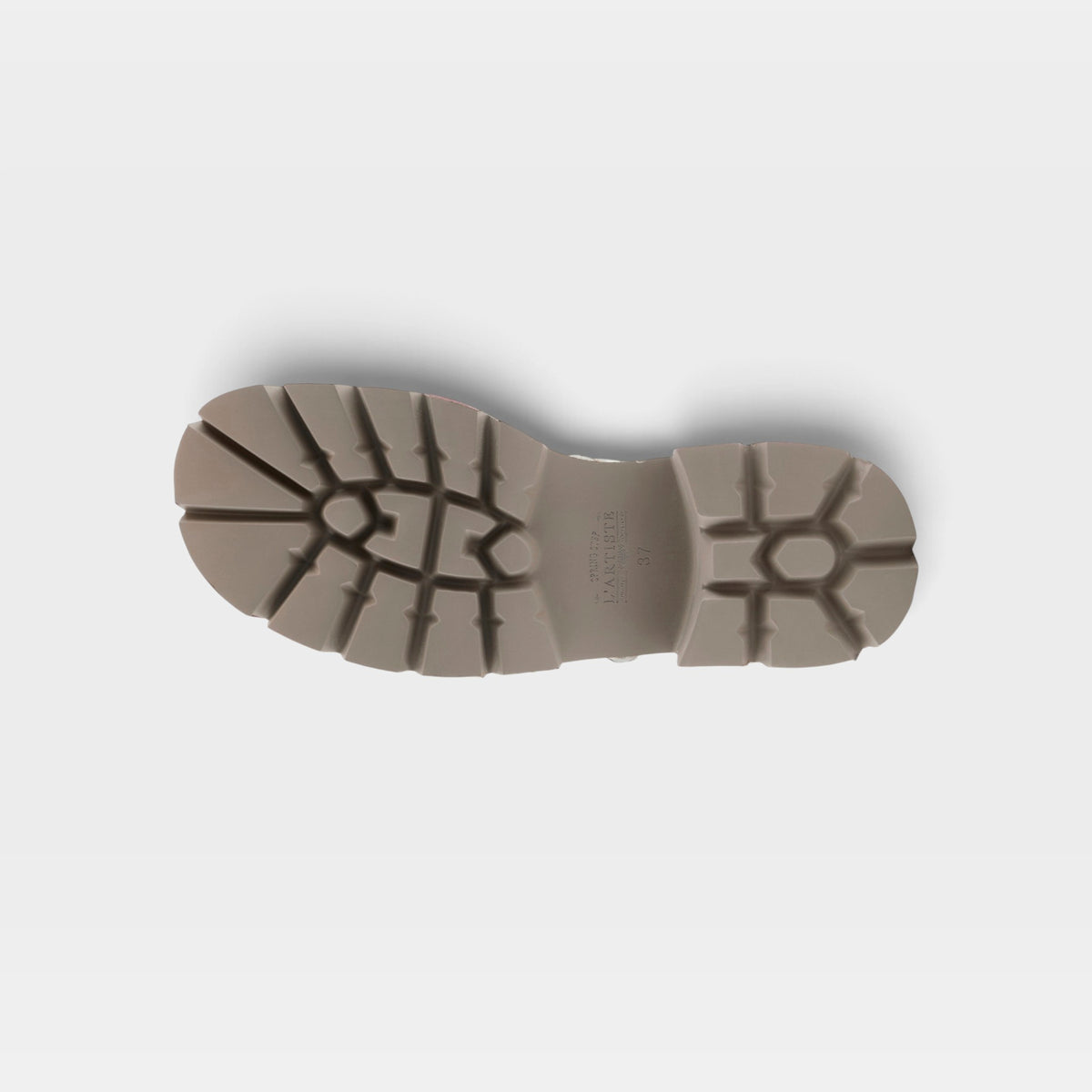 L'Artiste Macha sandals in Blue Multi, outsole view