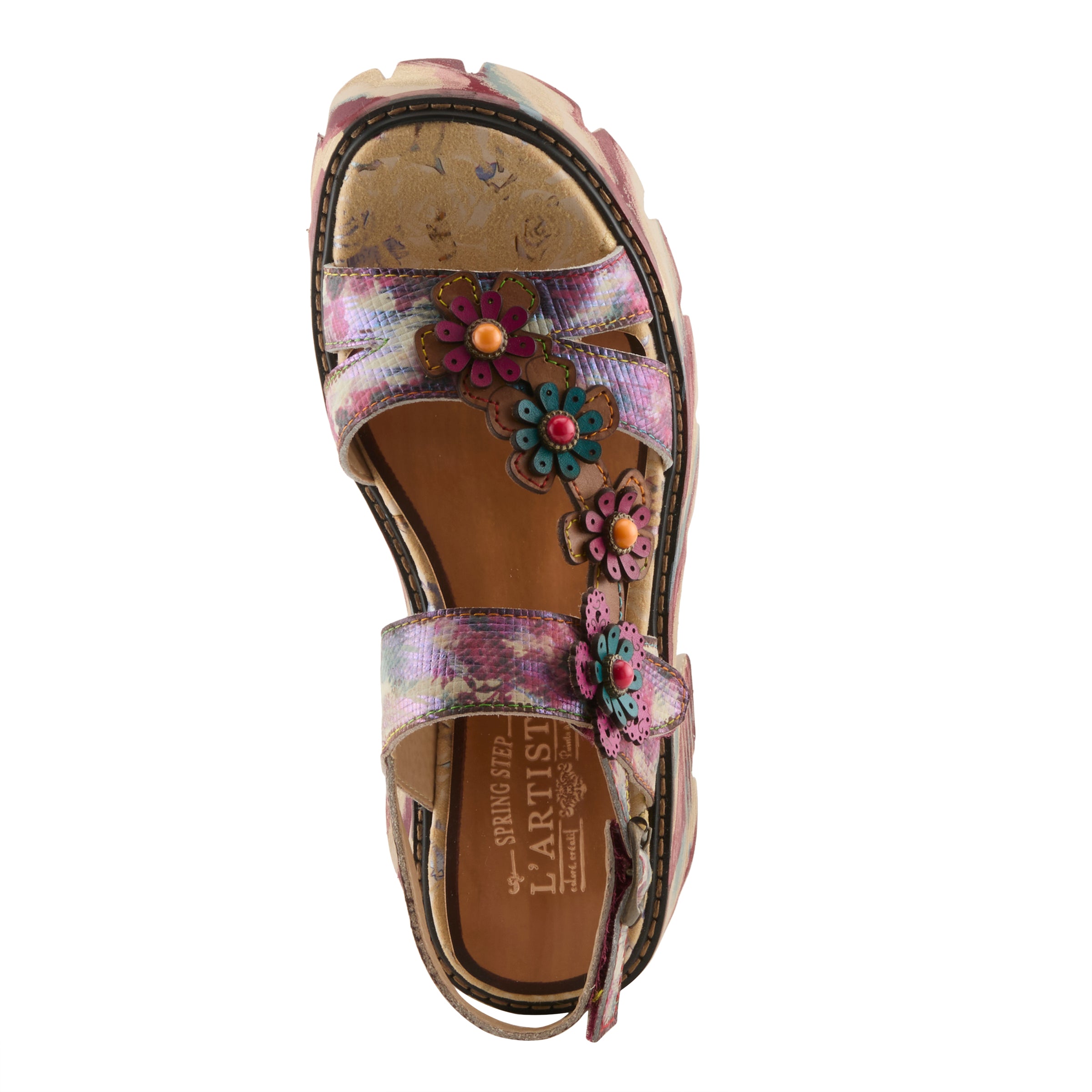 Macha L'Artiste Printed Block Heel Sandals - Spring Step Shoes