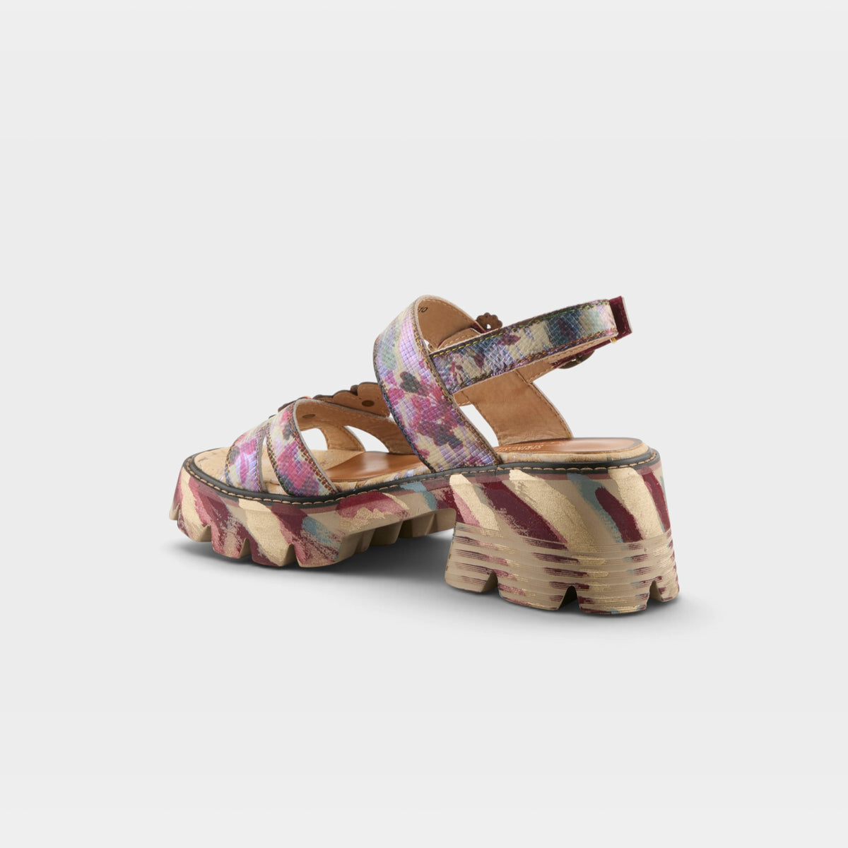 L'Artiste Macha sandals in Plum Multi, alternate angle view