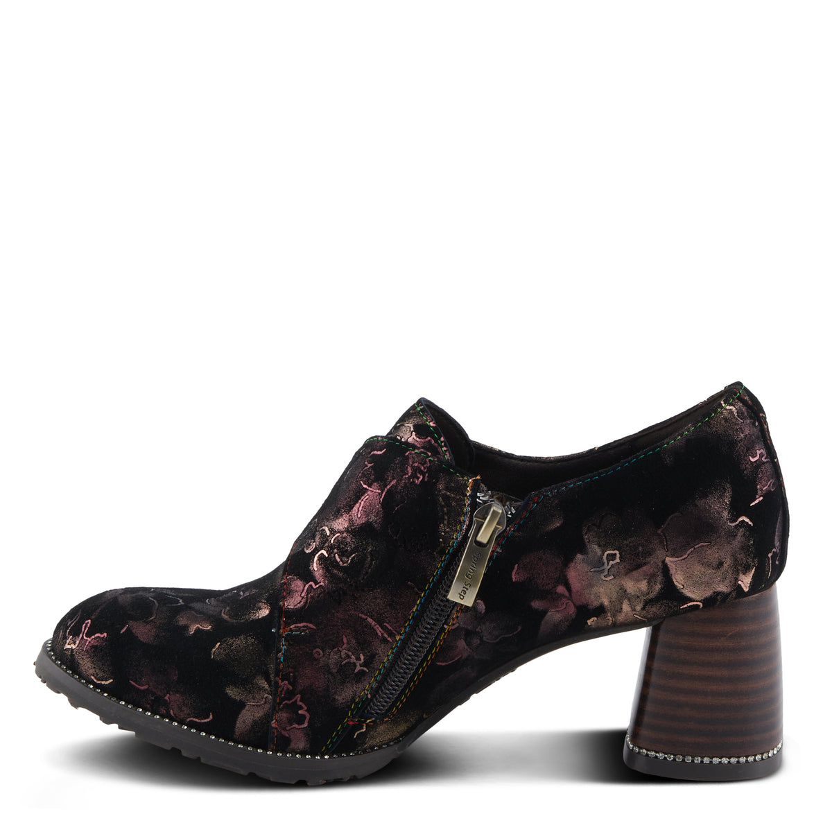 L'Artiste L'ARTISTE MAISIANA SHOES shoe in black multi with handcrafted leather design
