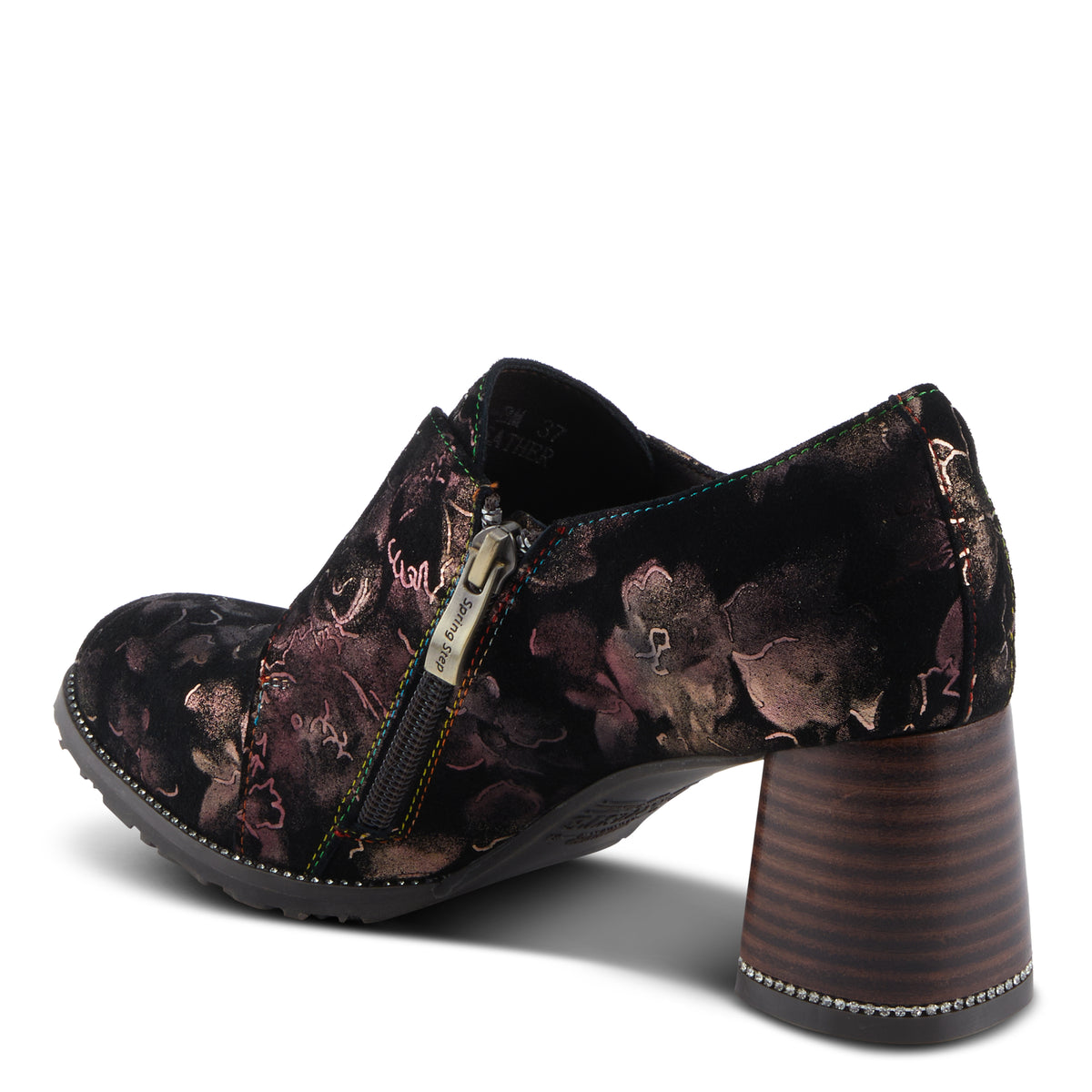 L'Artiste L'ARTISTE MAISIANA SHOES shoe in black multi with handcrafted leather design