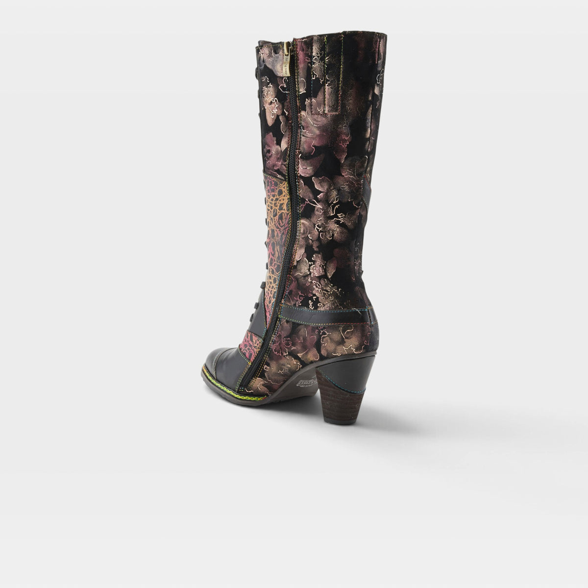 L'Artiste Malagie-Croco boots in Black Multi, alternate angle view