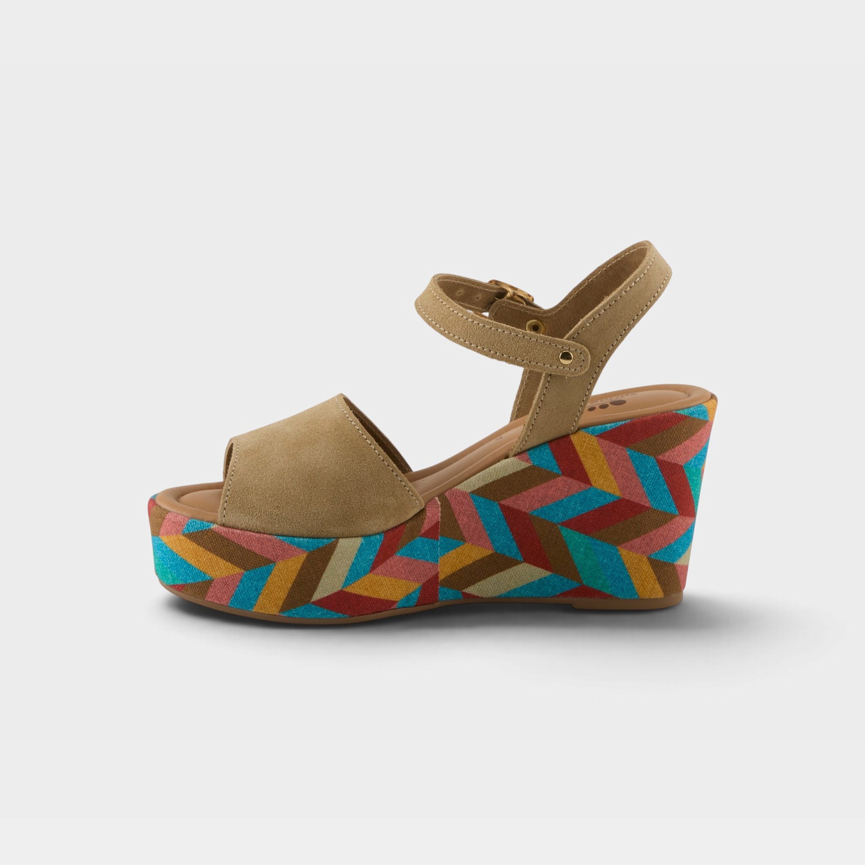 Spring Step Maliq Beige Suede Sandal