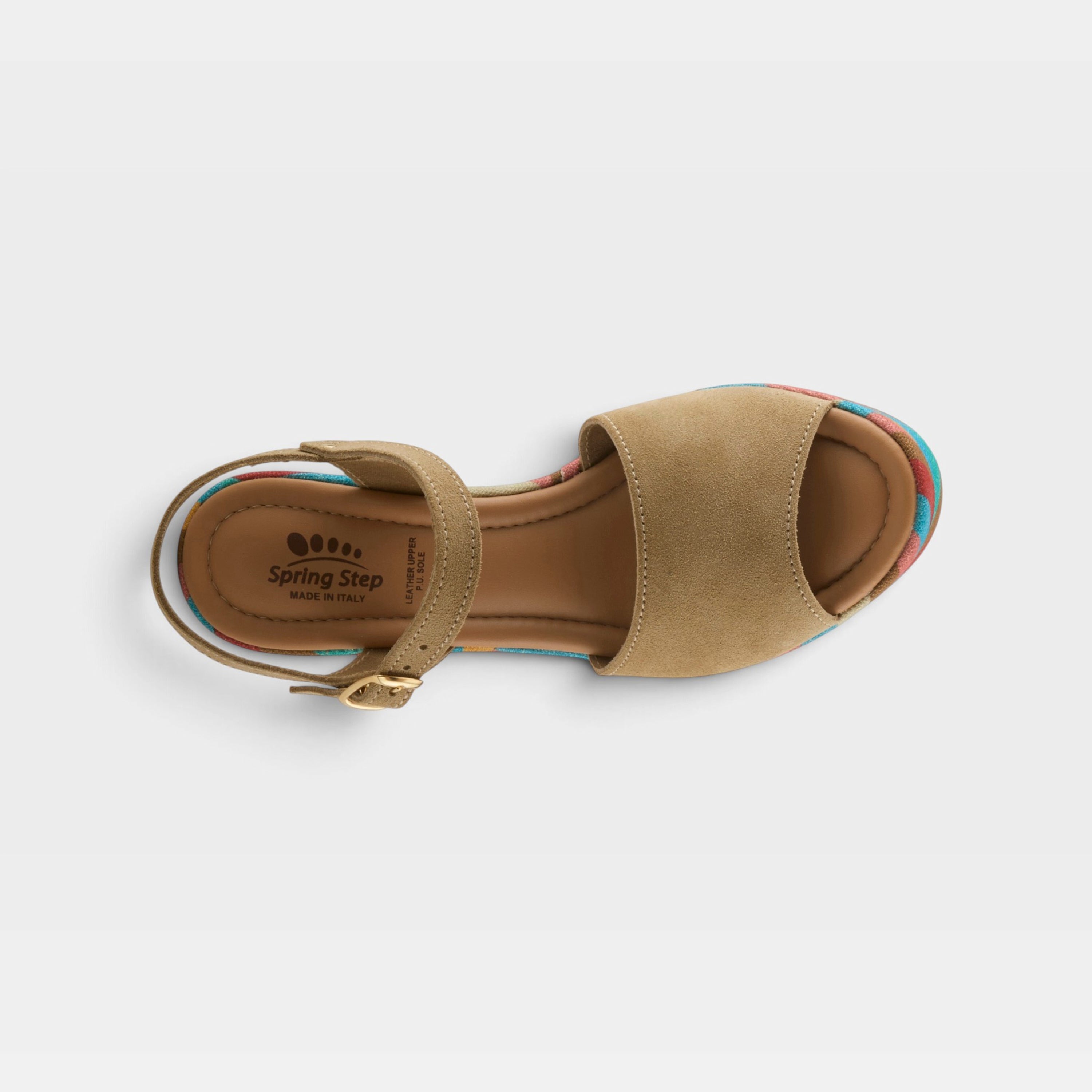Spring Step Maliq Beige Suede Sandal
