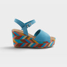 Spring Step Maliq Blue Suede Sandal