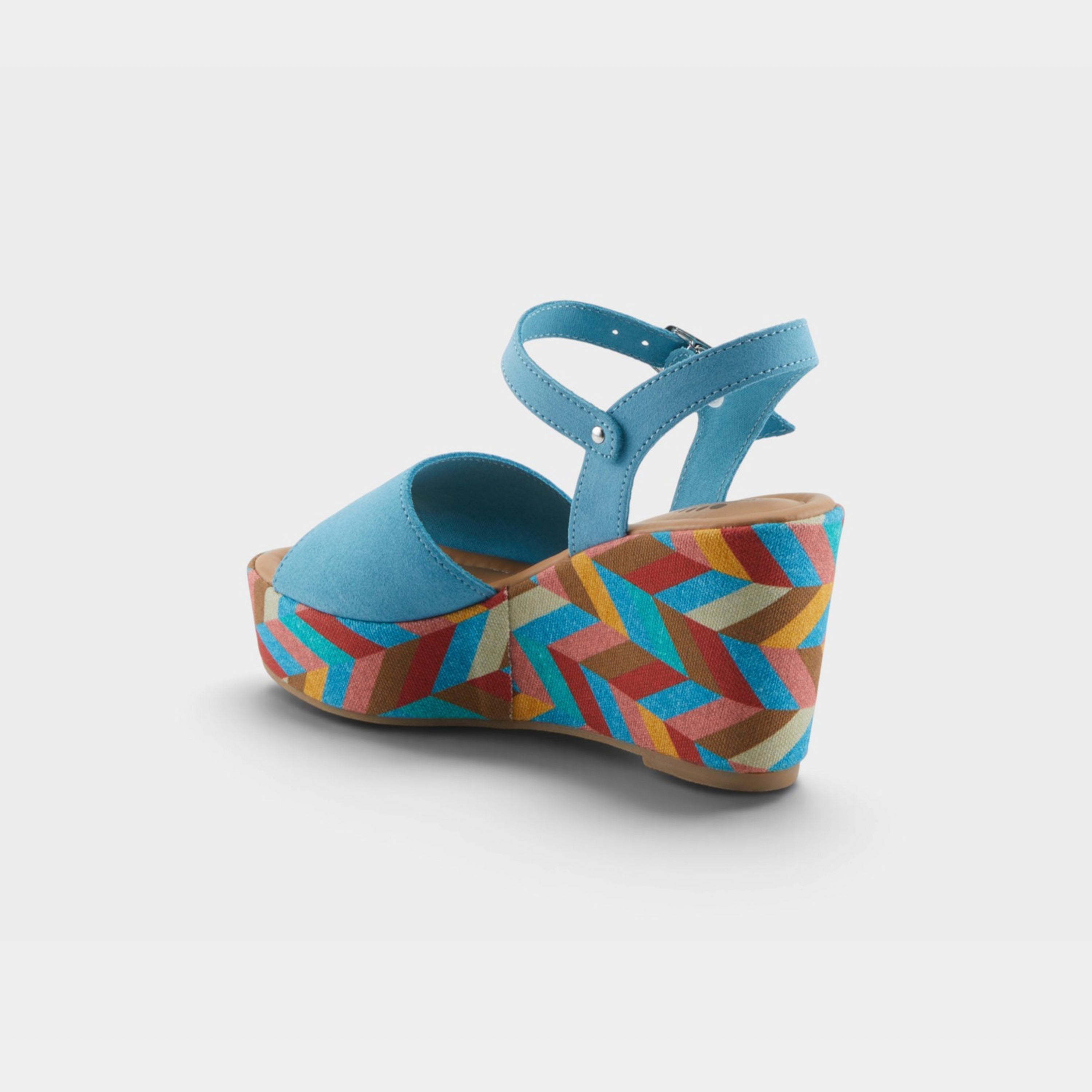 Spring Step Maliq Blue Suede Sandal