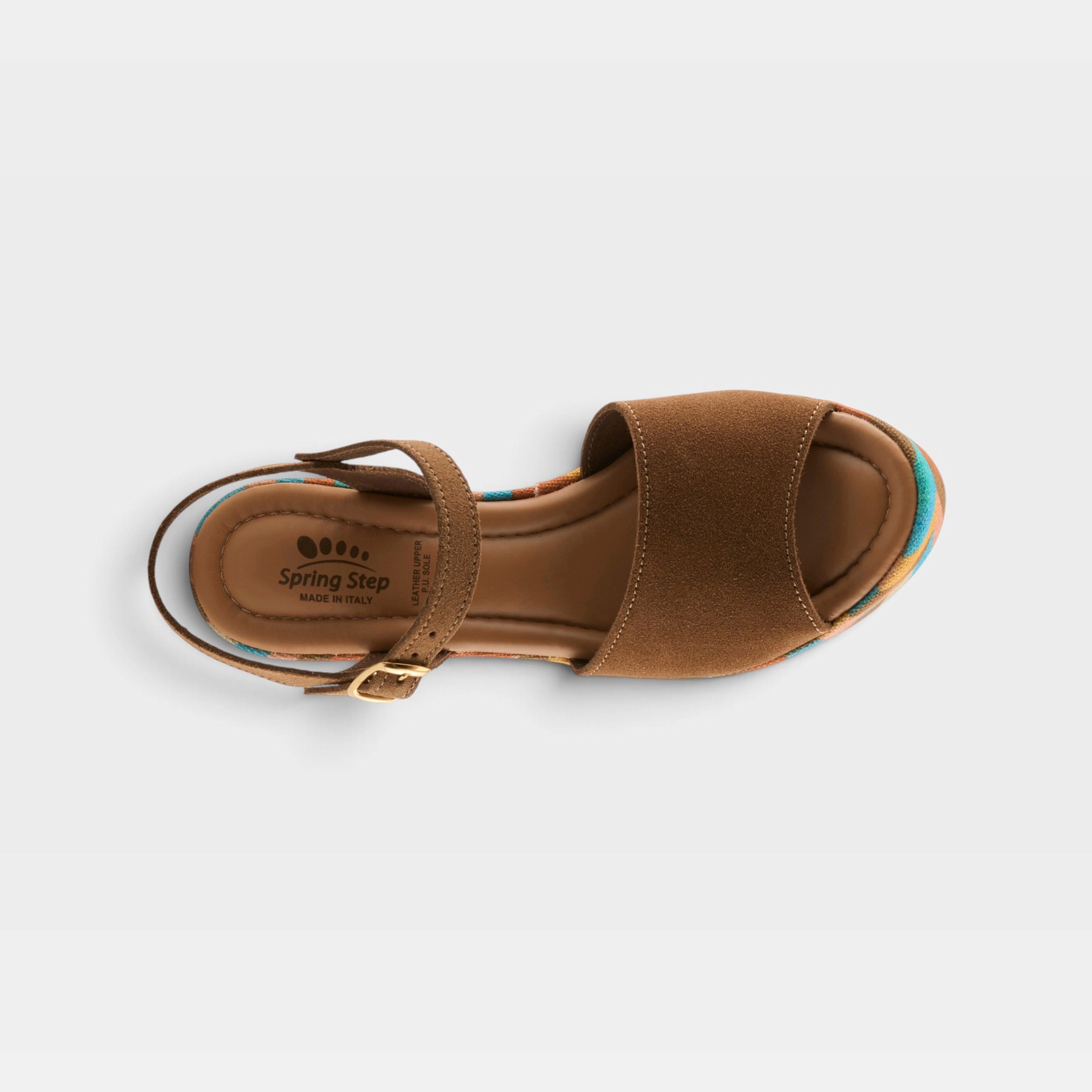 Spring Step Maliq Brown Suede Sandal