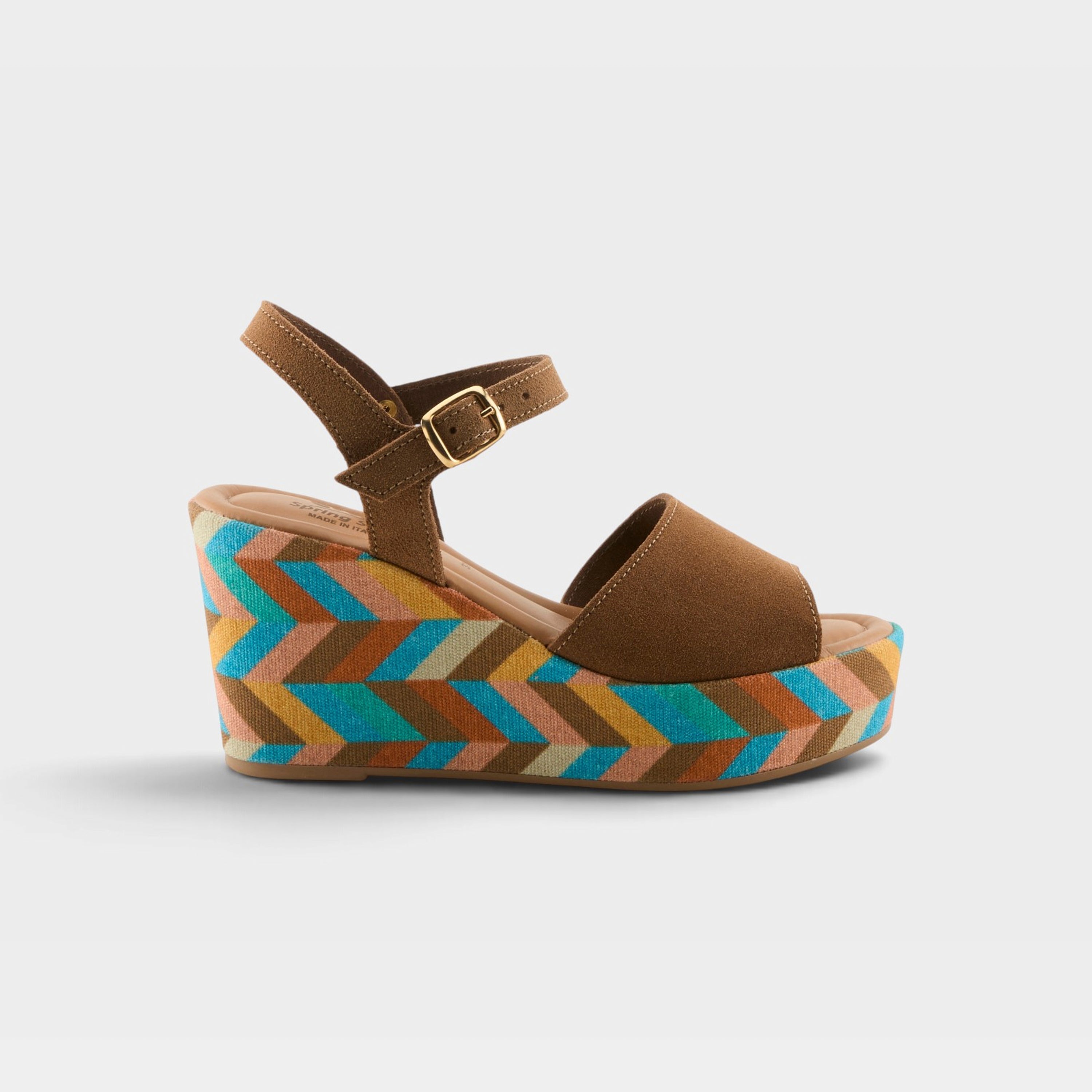 Spring Step Maliq Brown Suede Sandal