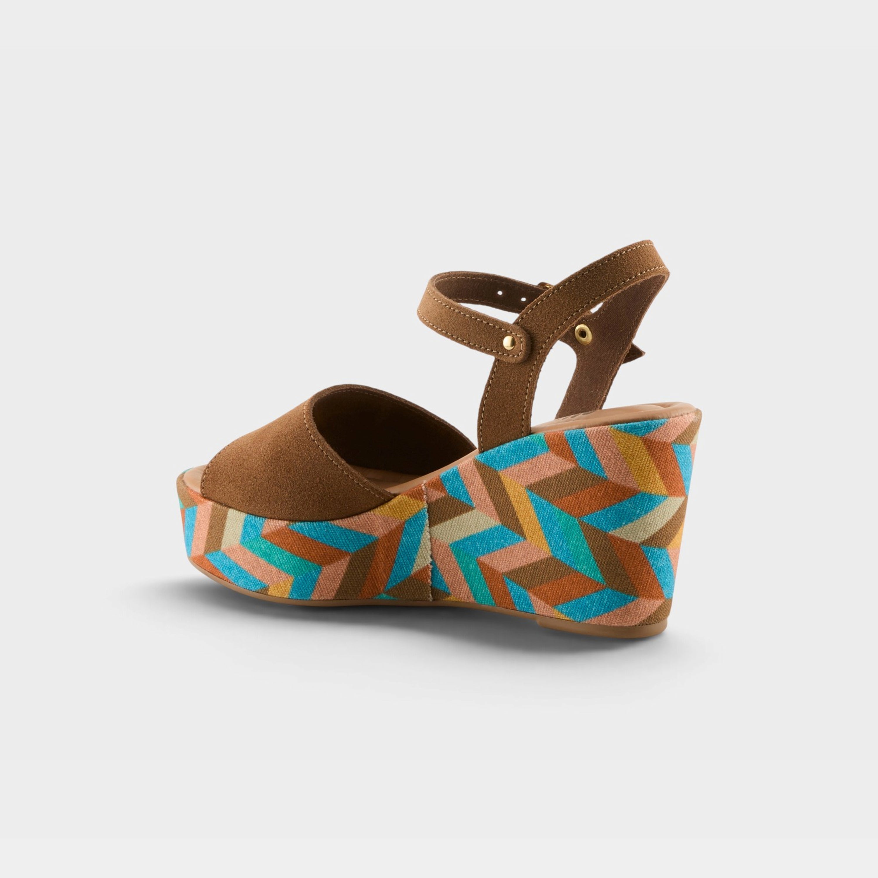Spring Step Maliq Brown Suede Sandal