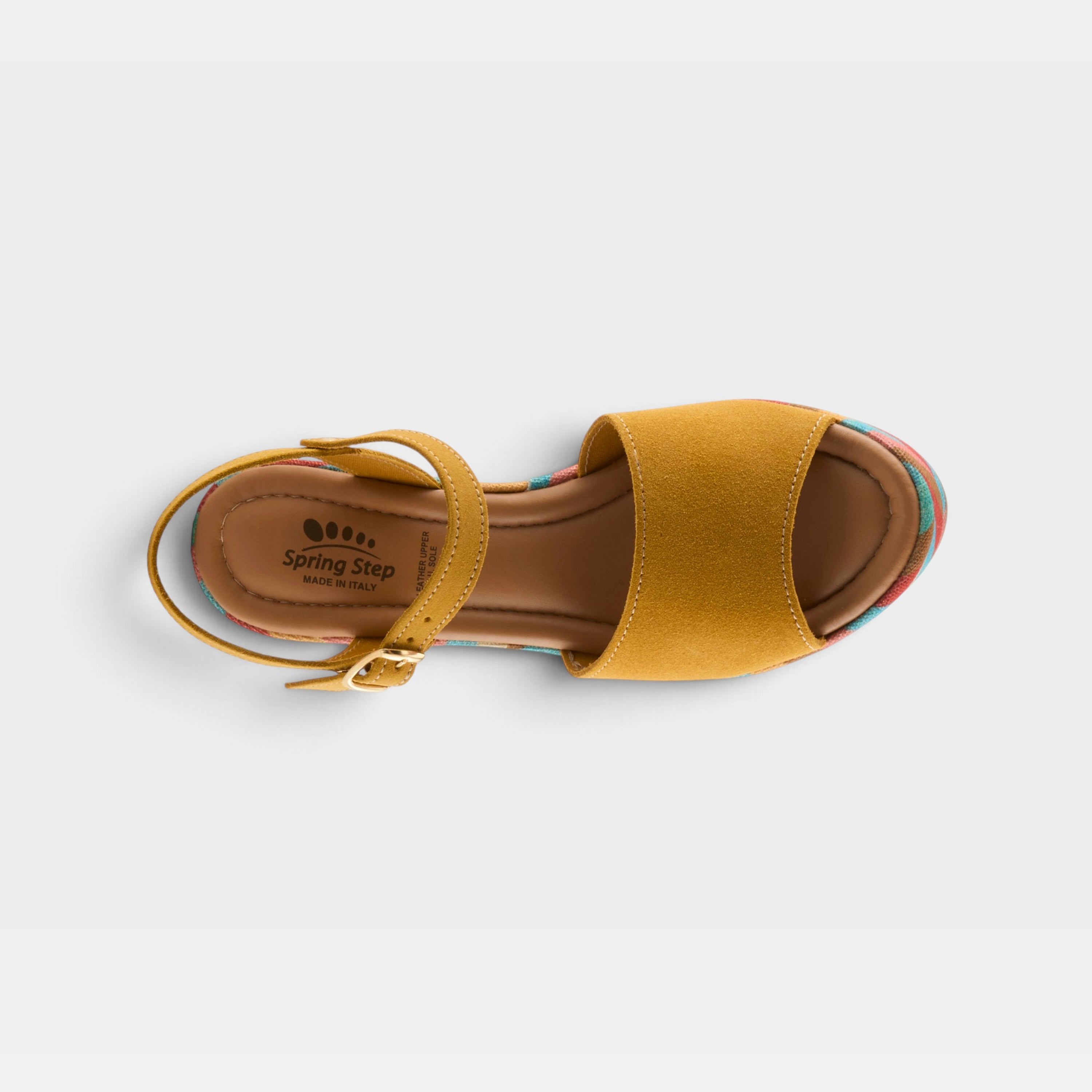 Spring Step Maliq Yellow Suede Sandal