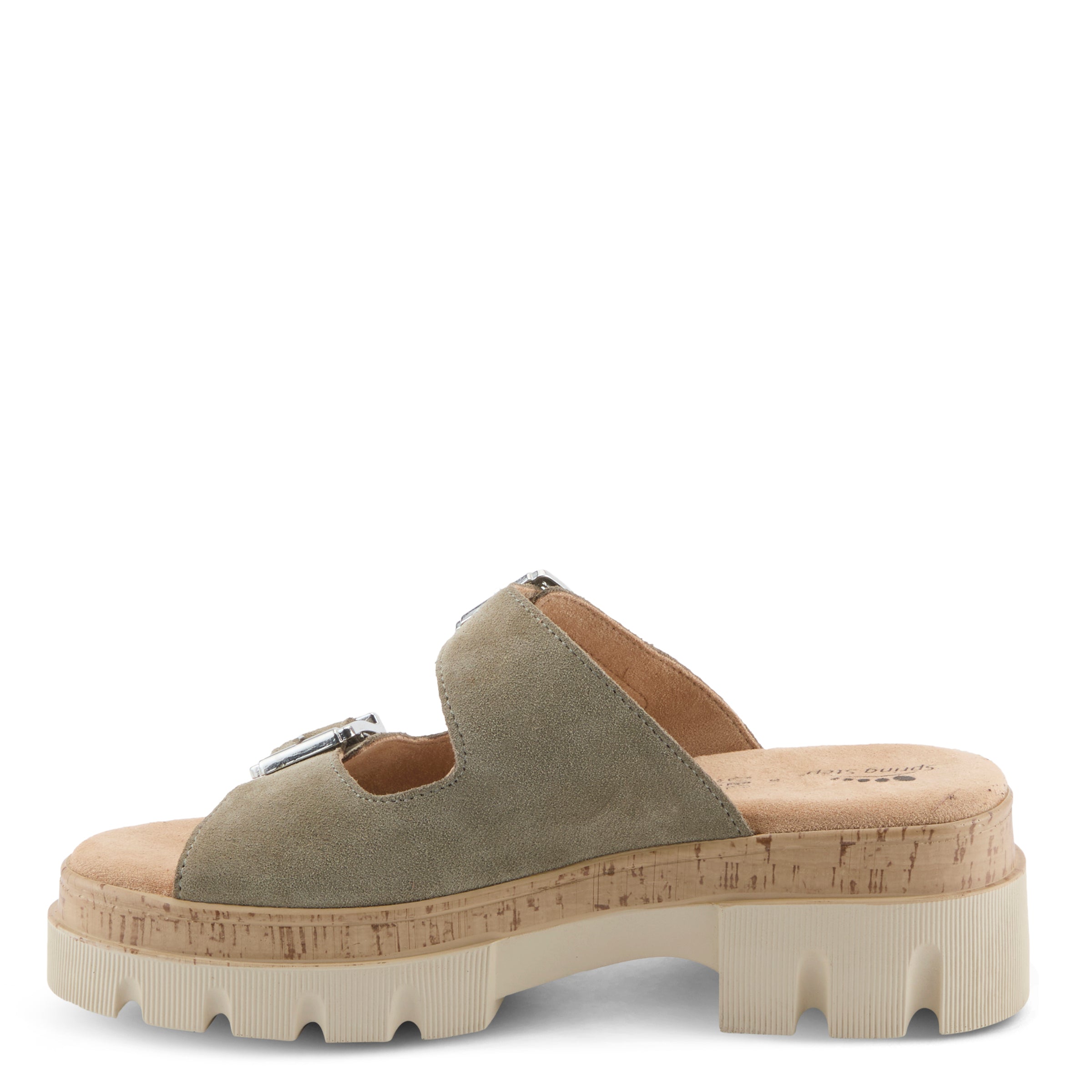 Spring Step SPRING STEP MARBELLO SANDALS sandal in sage green suede with comfortable everyday design