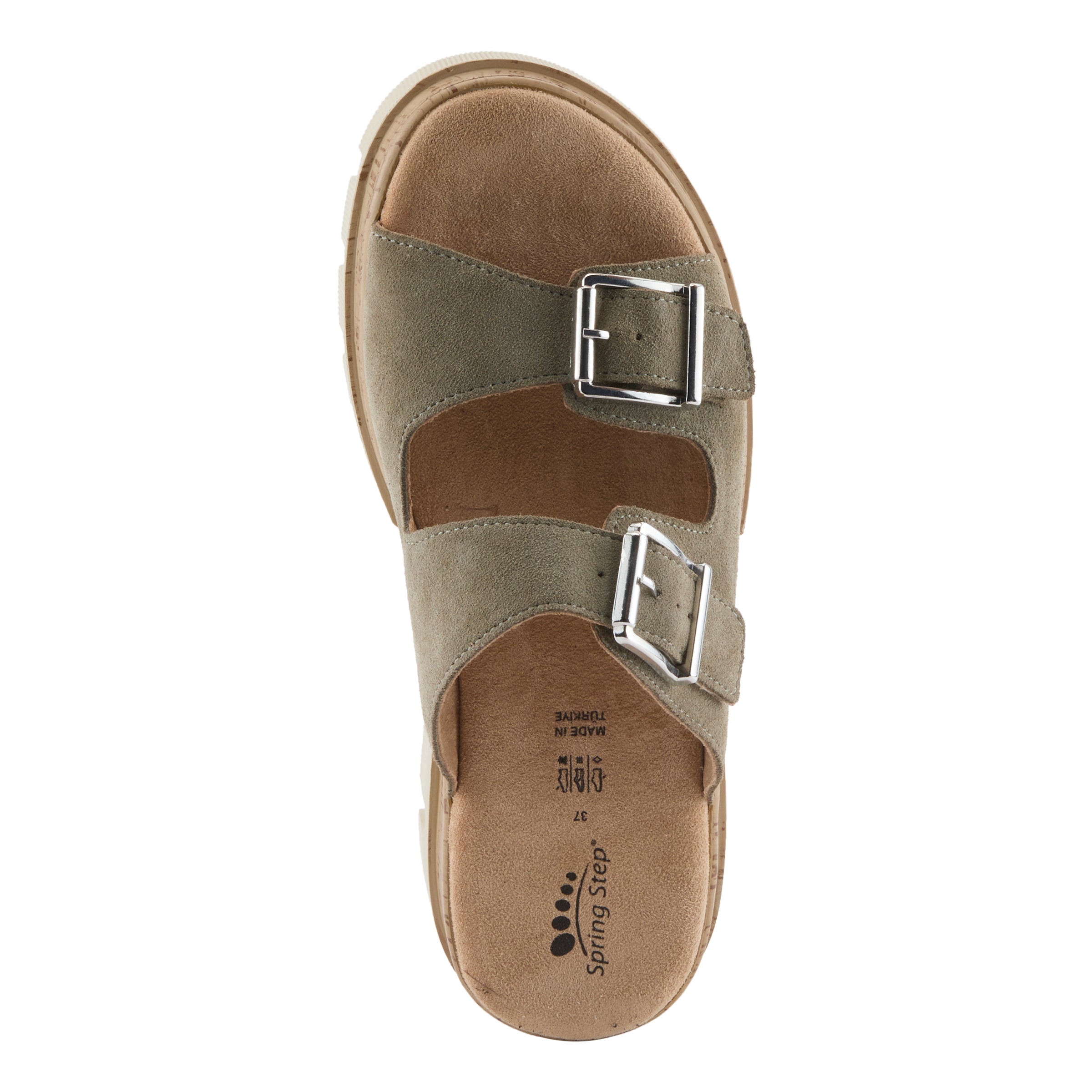 Spring Step SPRING STEP MARBELLO SANDALS sandal in sage green suede with comfortable everyday design
