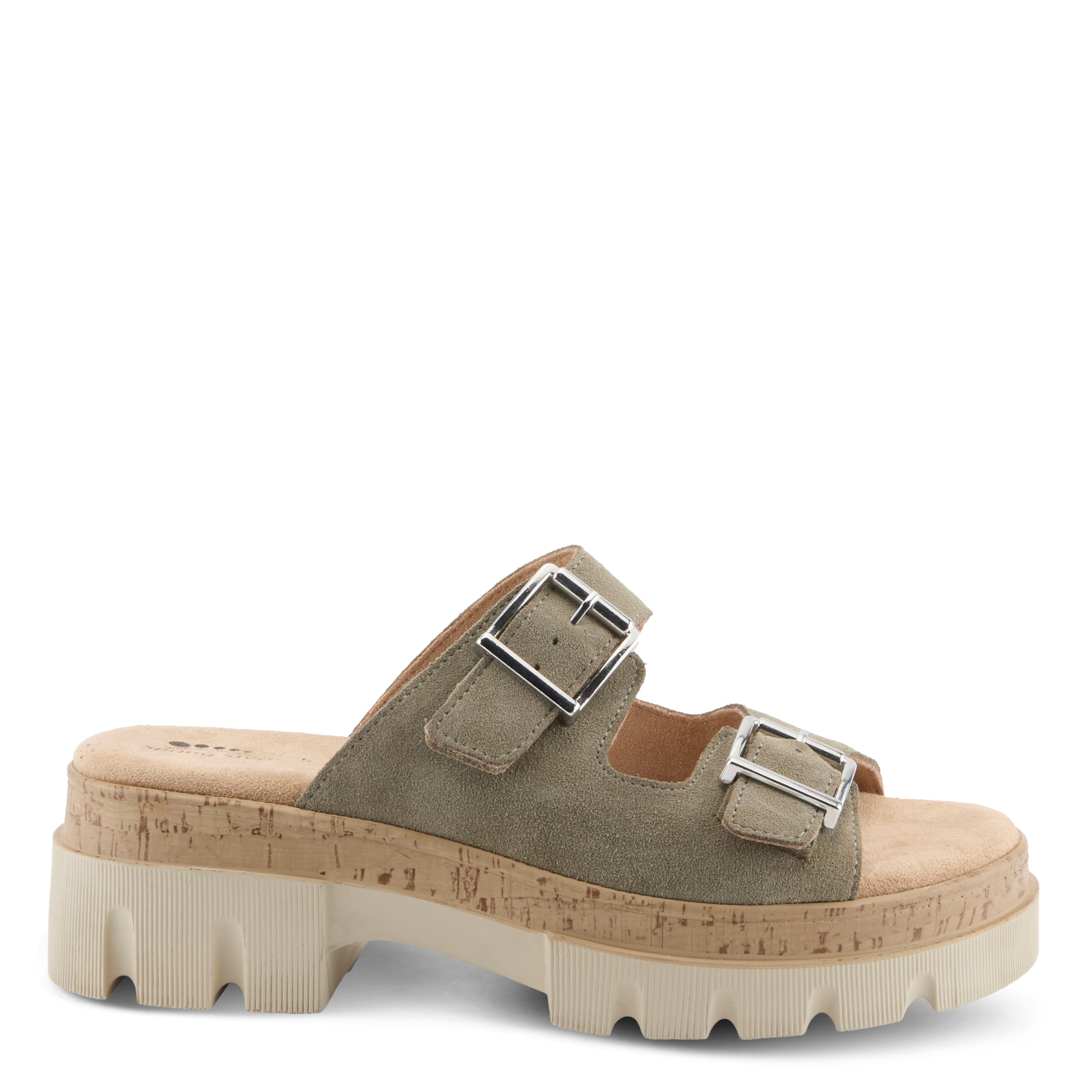 Spring Step SPRING STEP MARBELLO SANDALS sandal in sage green suede with comfortable everyday design