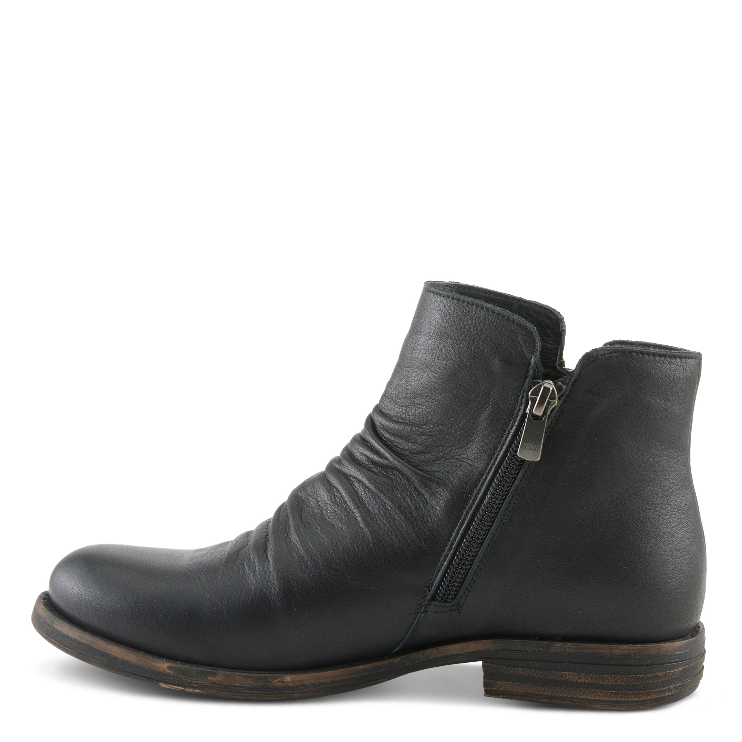 (取寄) スプリング ステップ レディース  Spring Step women Marquis Black Leather Ankle Boots Women – Zipper Styles – Spring Step Shoes