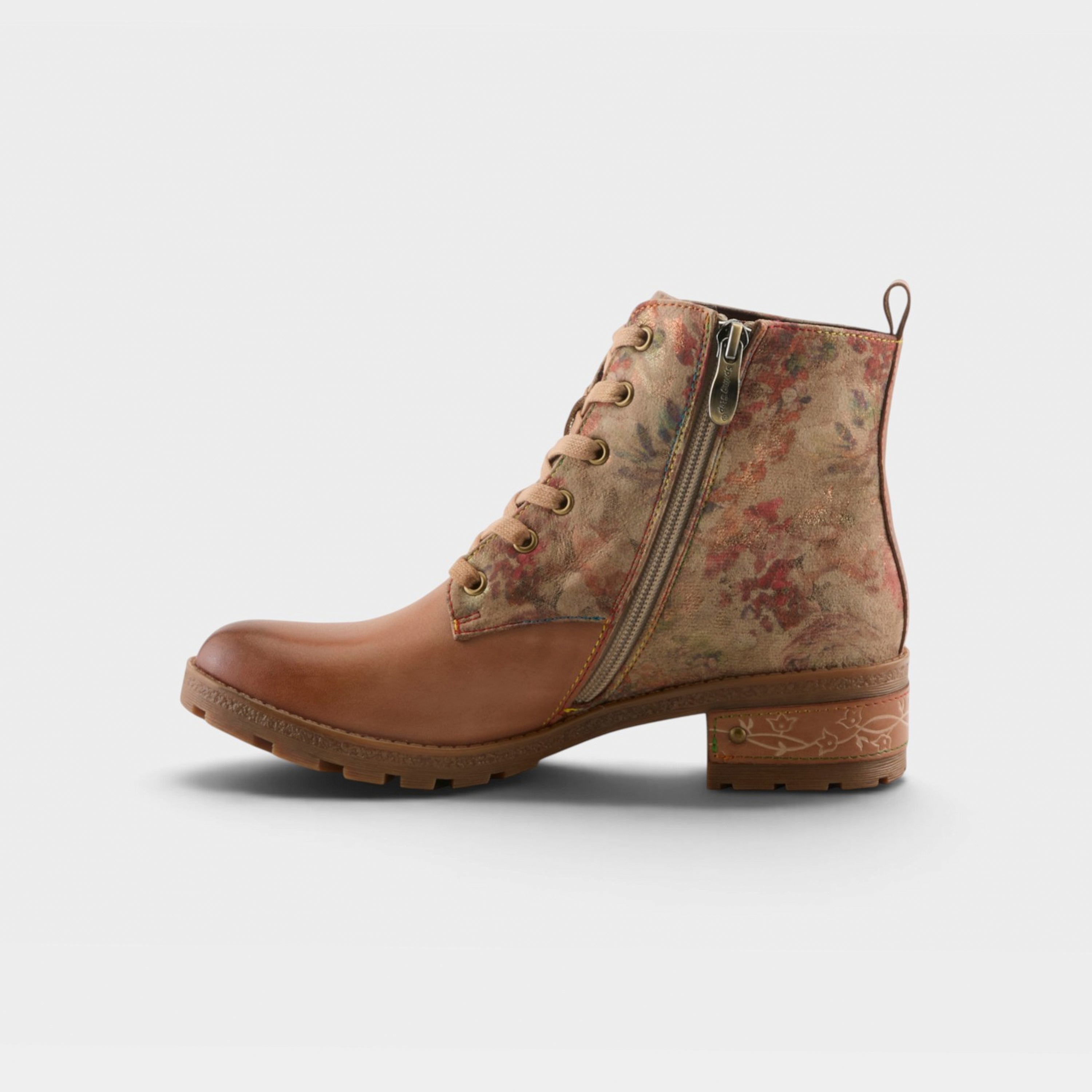 L'Artiste Martinela boots in Beige Multi, side view