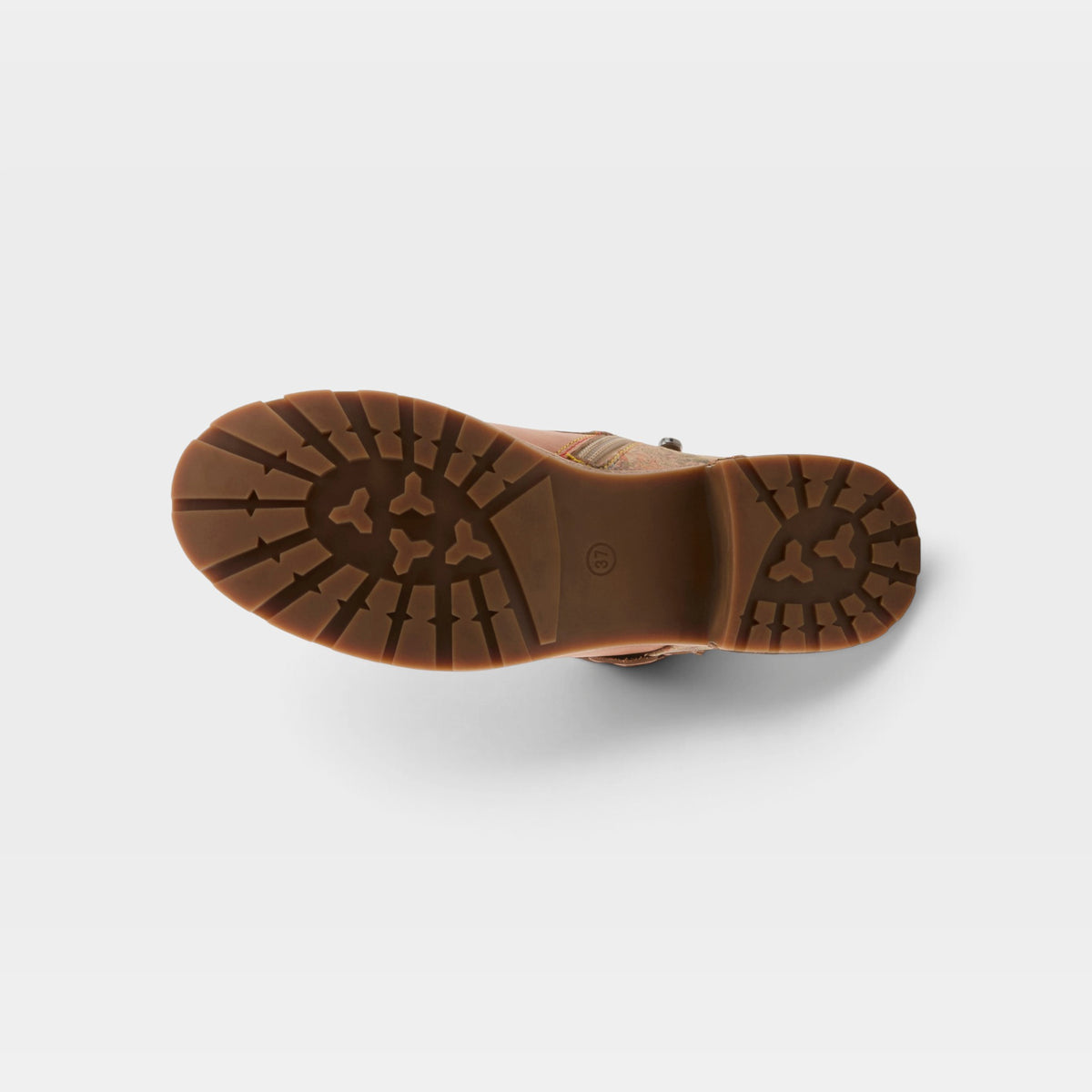 L'Artiste Martinela boots in Beige Multi, outsole view