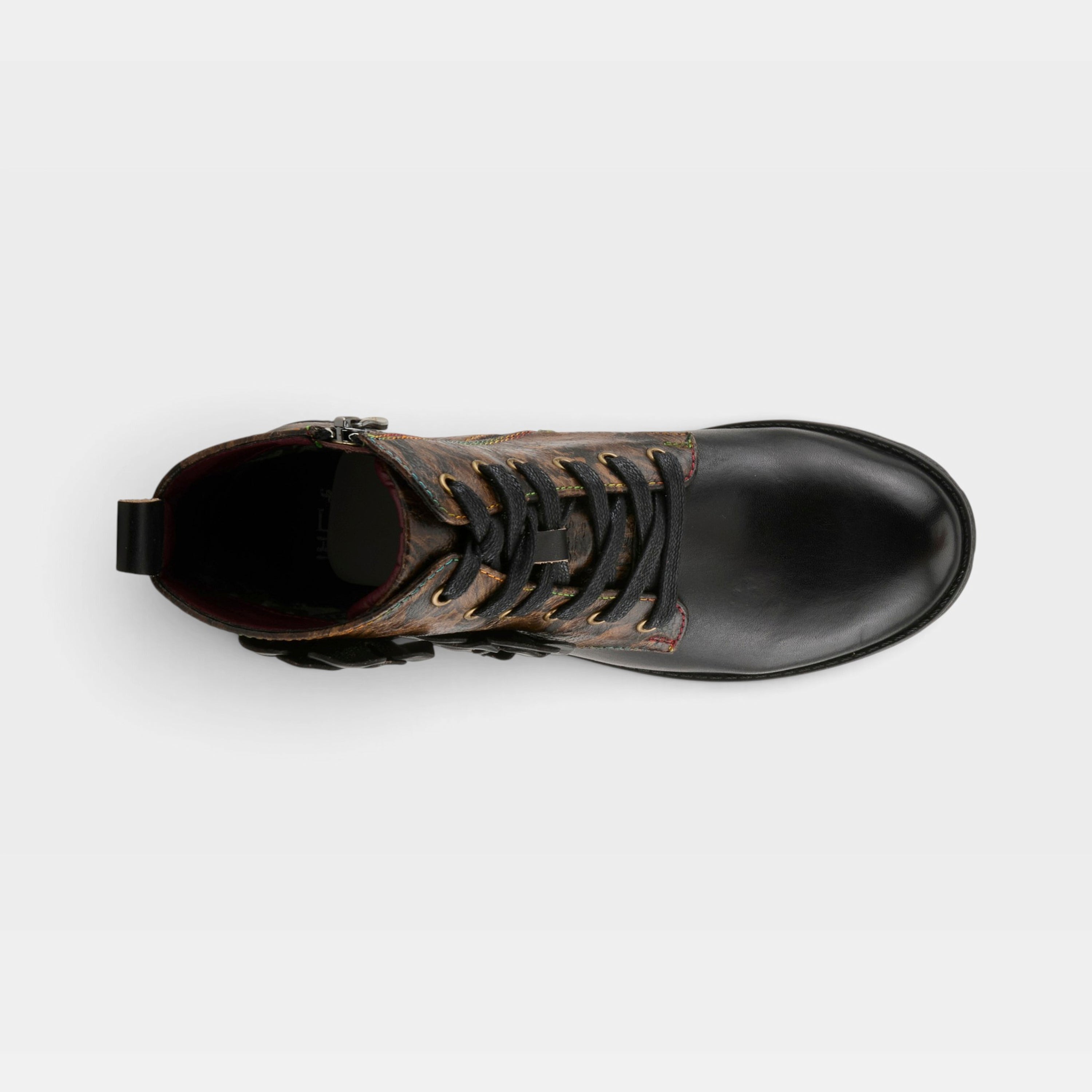 L'Artiste Martinela boots in Black Multi, top view