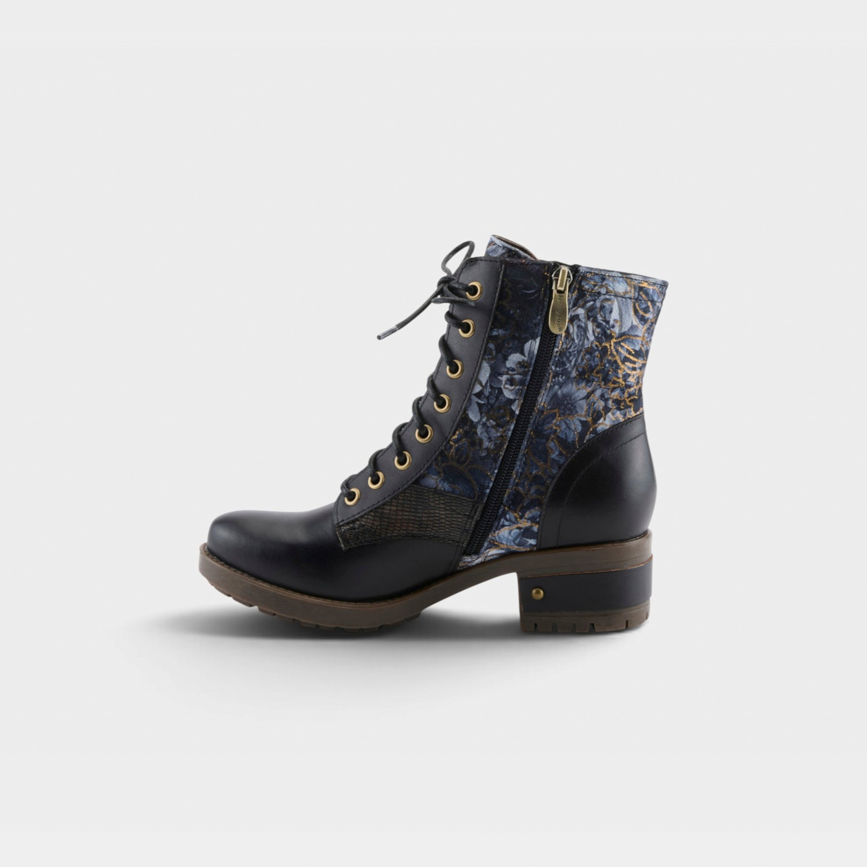 L'Artiste Marty-Flow boots in Black Multi, side view