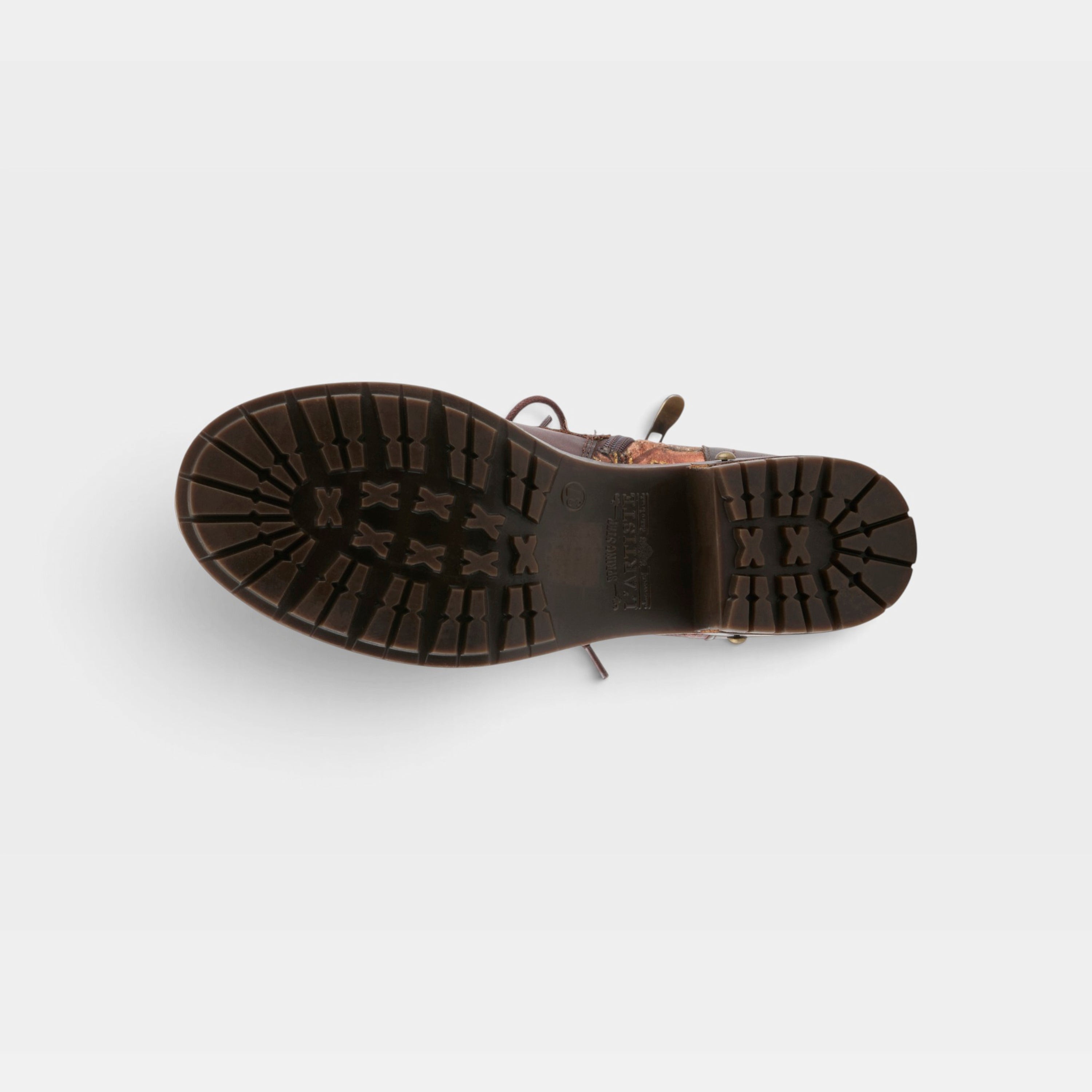 L'Artiste Marty-Flow boots in Brown Multi, outsole view