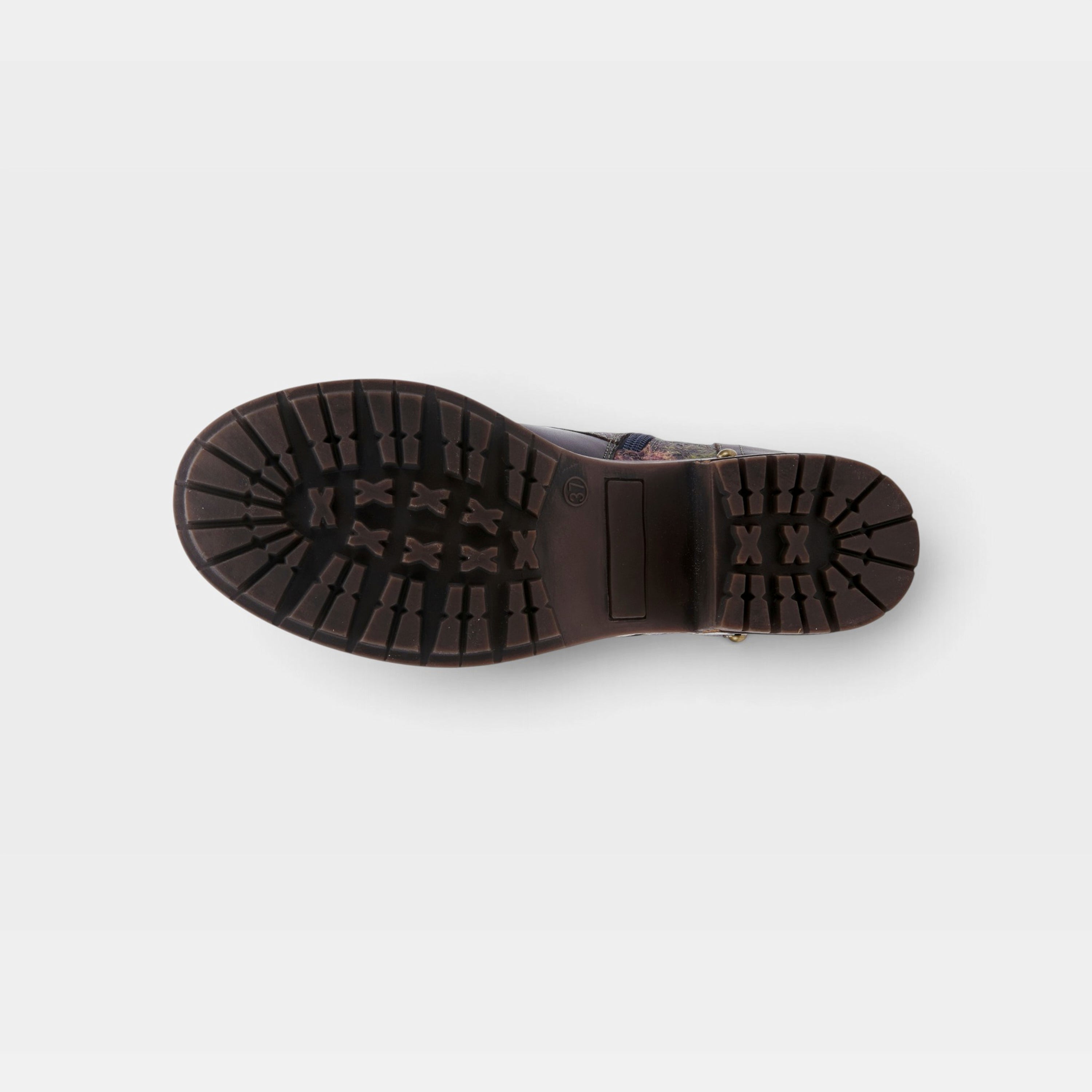 L'Artiste Marty boots in Navy, outsole view