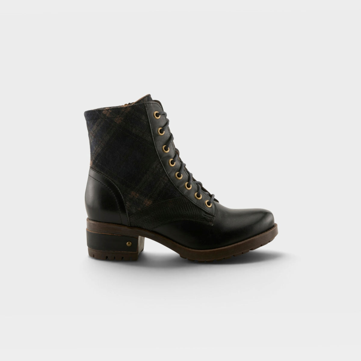 L'ARTISTE MARTY-PLAID BOOTS