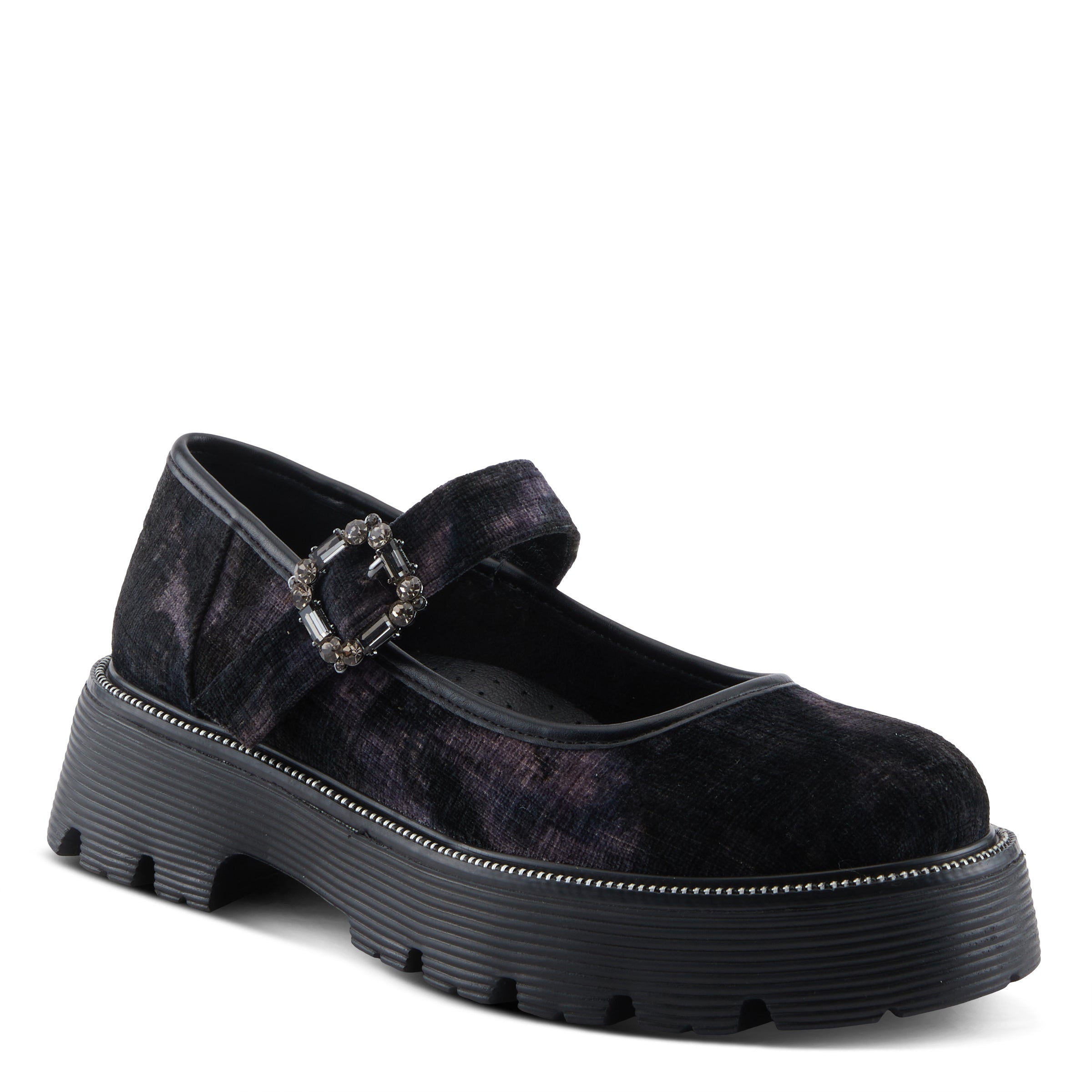 Mary Jane Platform & Chunky Velvet Shoes – Spring Step Shoes
