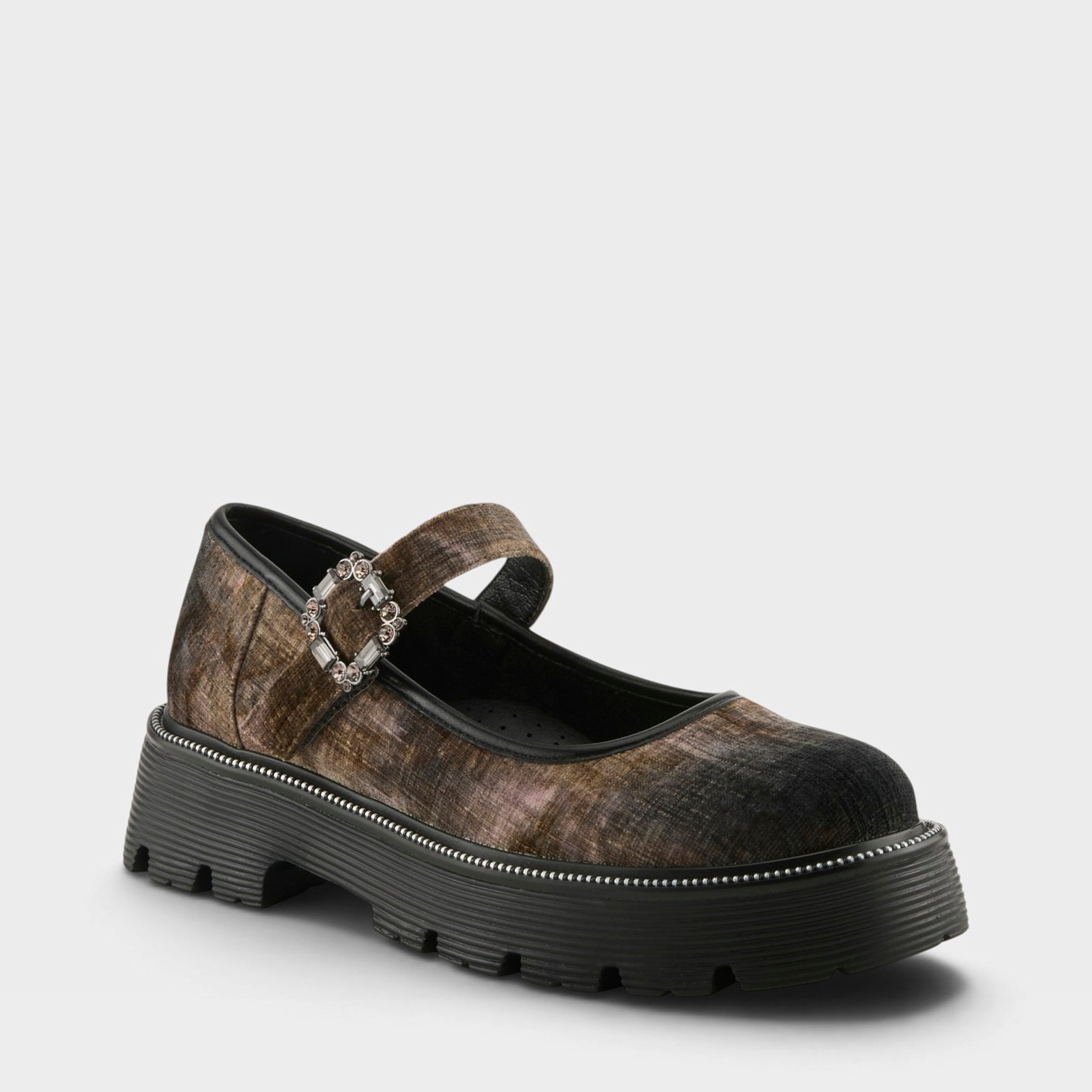 Mary Jane Platform & Chunky Velvet Shoes