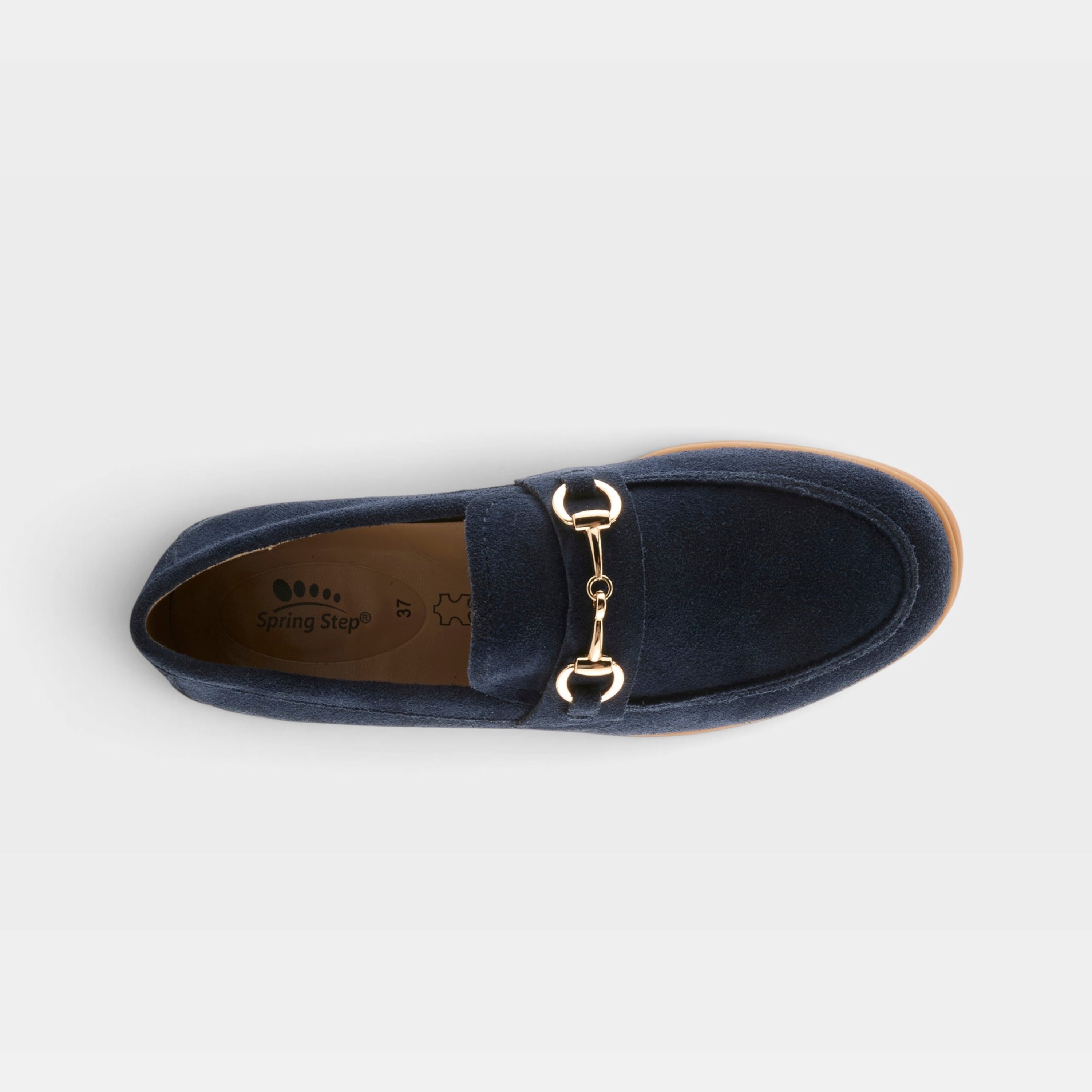 Spring Step Maryln Navy Suede Casual Shoe