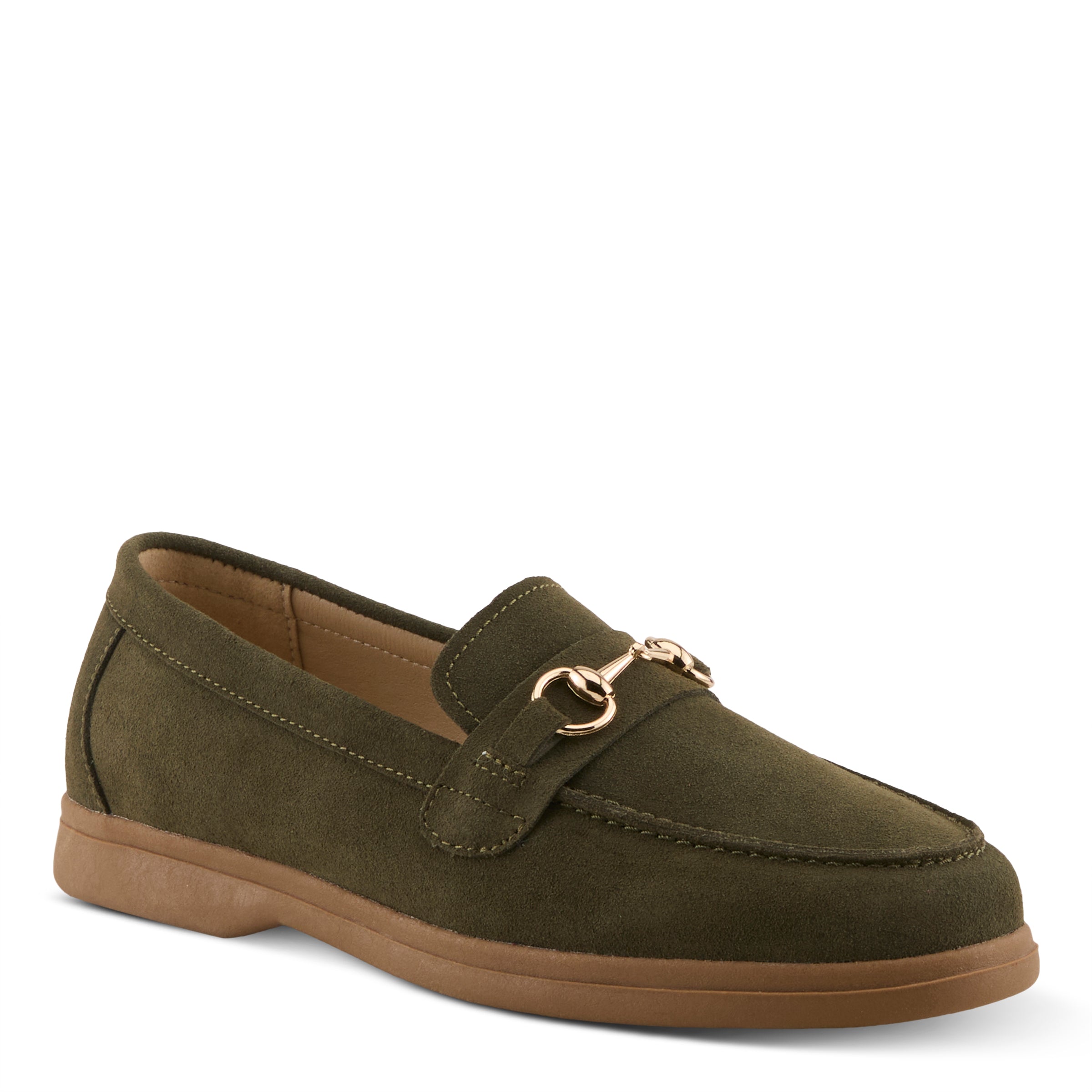 OLIVE SUEDE