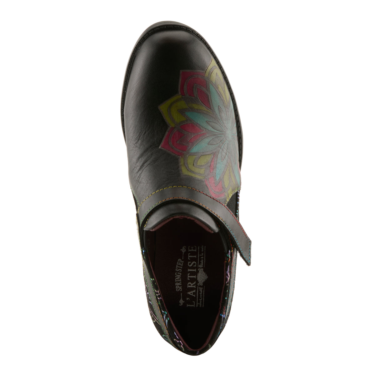 L'Artiste L'ARTISTE MASTELLA SHOES shoe in black multi with handcrafted leather design