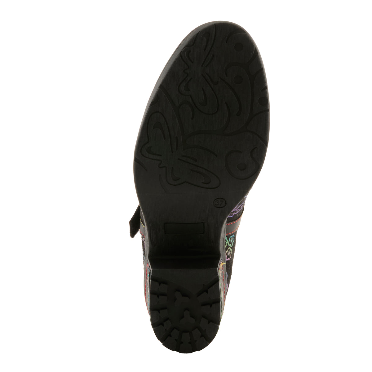 L'Artiste L'ARTISTE MASTELLA SHOES shoe in black multi with handcrafted leather design