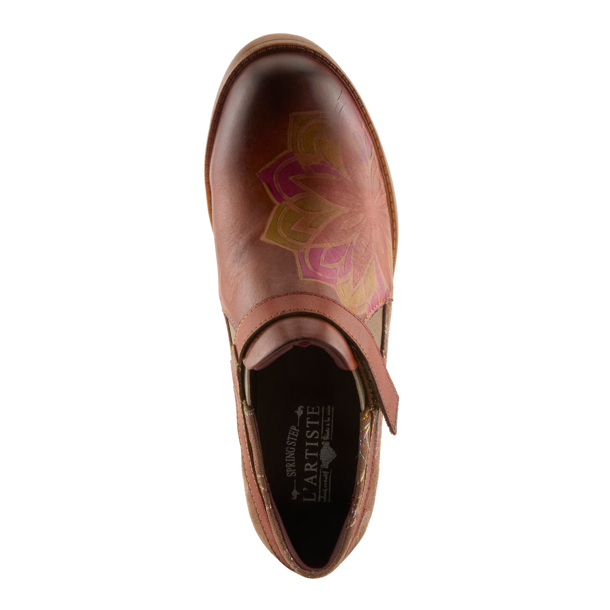 L'Artiste L'ARTISTE MASTELLA SHOES shoe in brown multi with handcrafted leather design