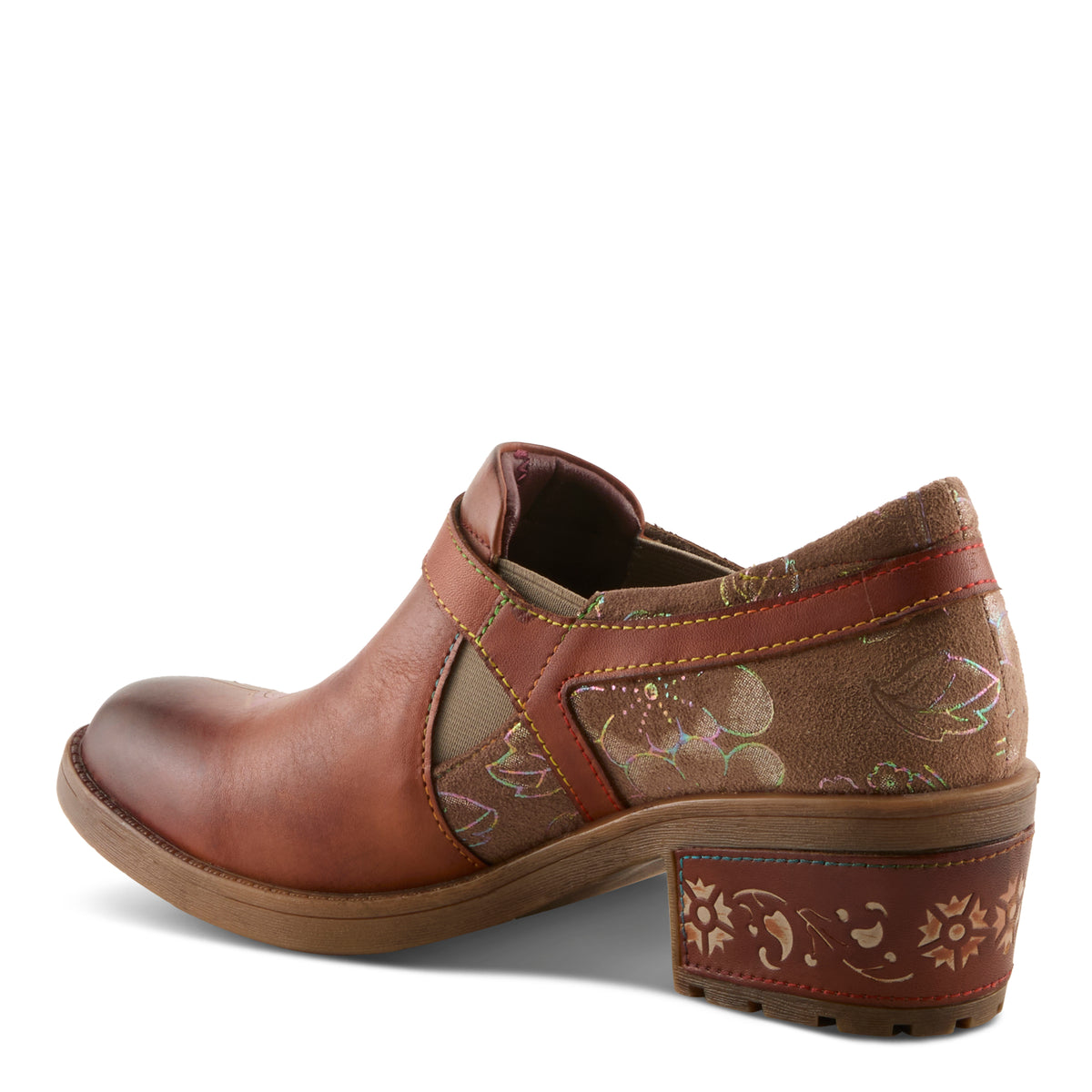 L'Artiste L'ARTISTE MASTELLA SHOES shoe in brown multi with handcrafted leather design