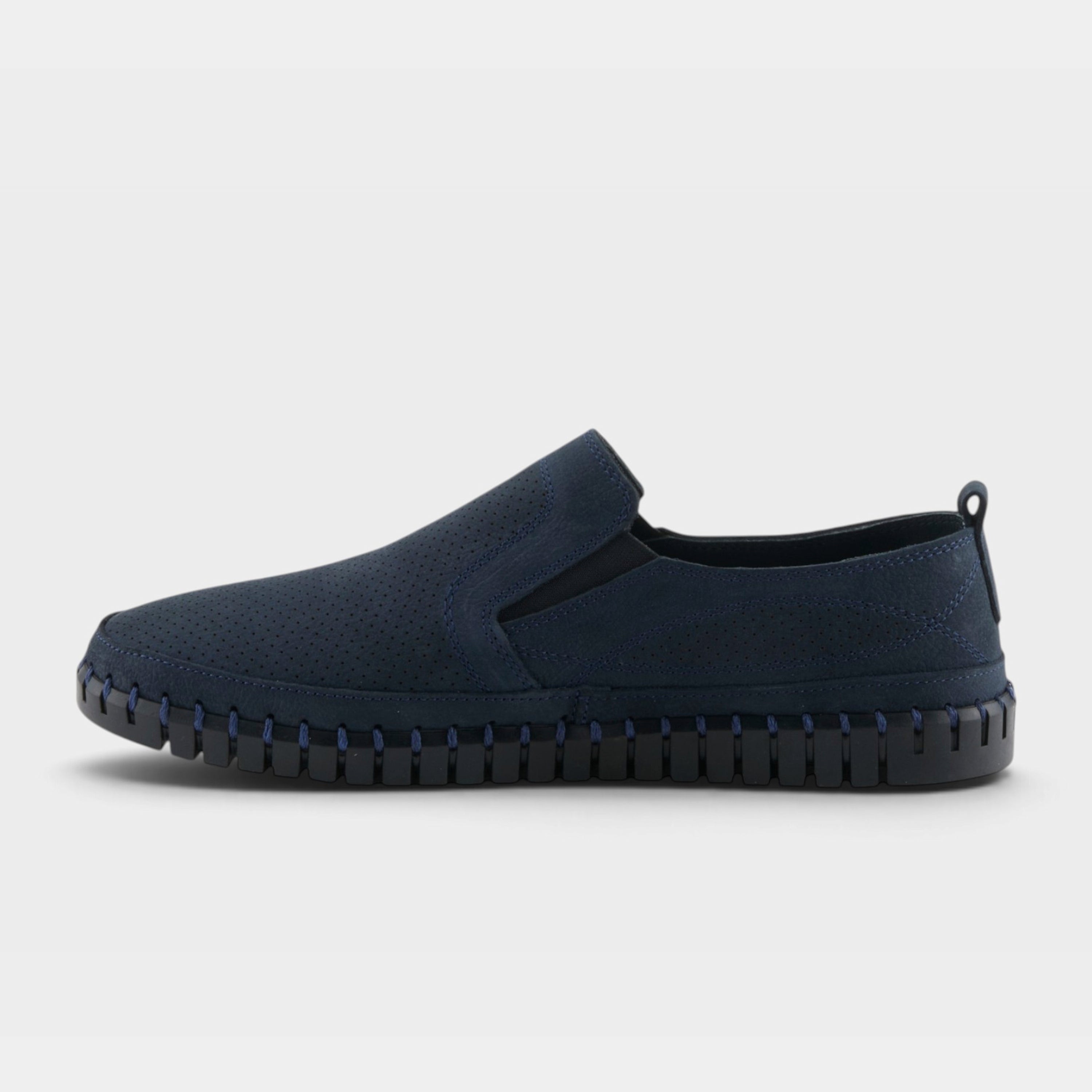 Spring Step Men Mateo Navy Nubuck Slip-On Shoe