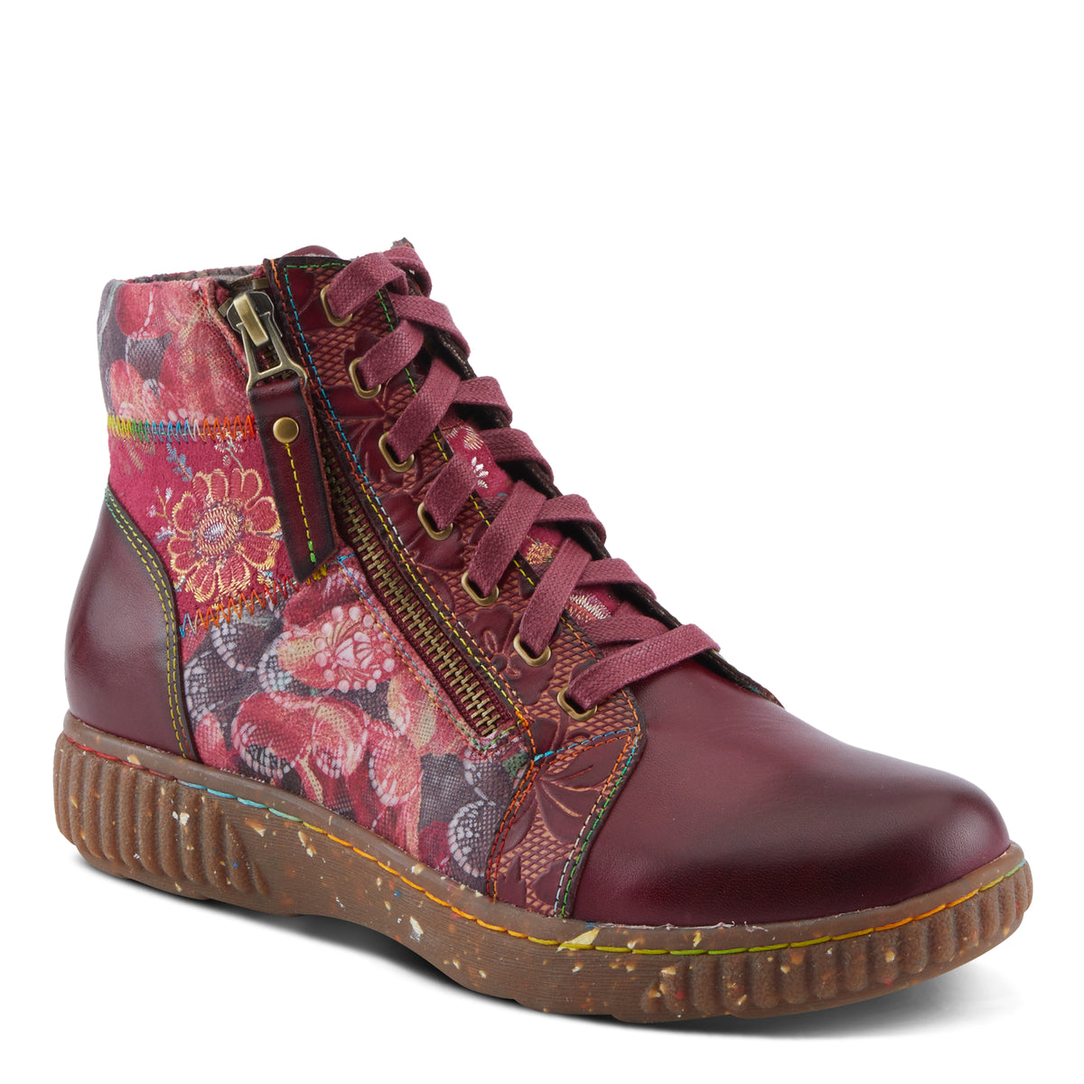 L'Artiste L'ARTISTE MAYLAH BOOTS boot in charcoal multi with handcrafted leather design