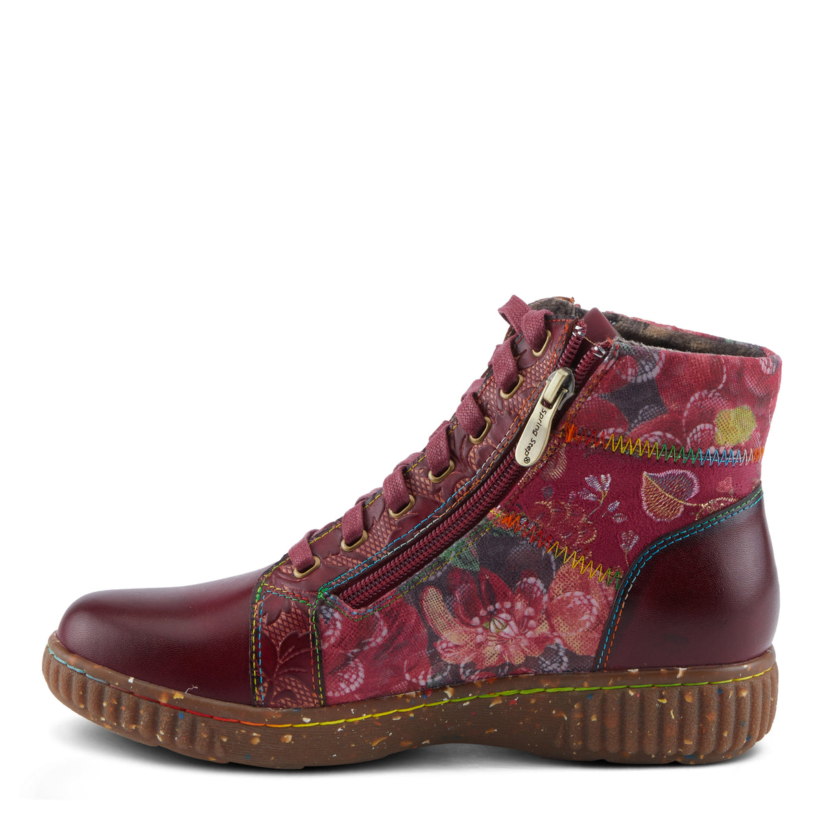 L'Artiste L'ARTISTE MAYLAH BOOTS boot in charcoal multi with handcrafted leather design
