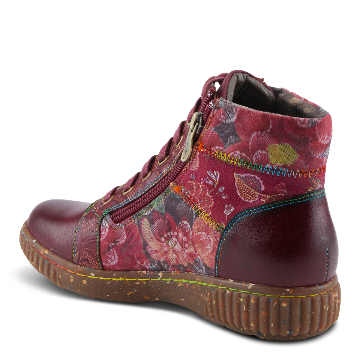 L'Artiste L'ARTISTE MAYLAH BOOTS boot in charcoal multi with handcrafted leather design