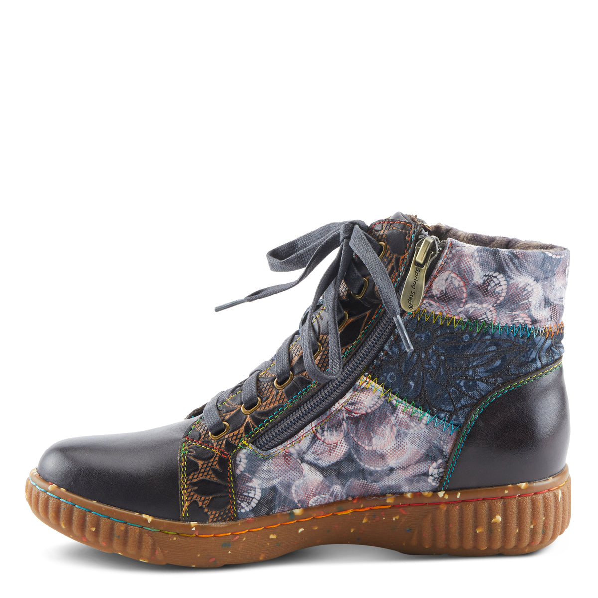 L'Artiste L'ARTISTE MAYLAH BOOTS boot in bordeaux multi with handcrafted leather design