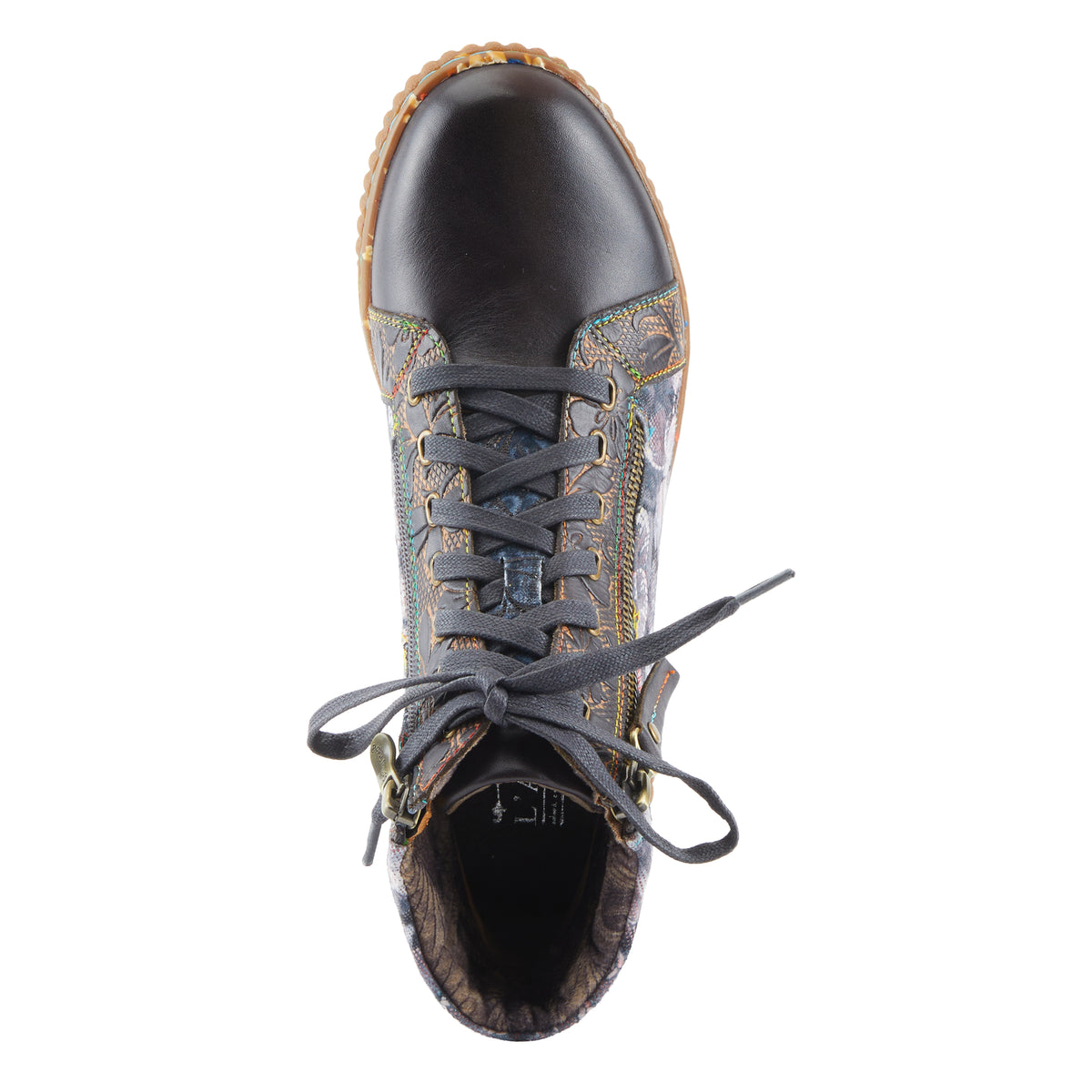 L'Artiste L'ARTISTE MAYLAH BOOTS boot in olive multi with handcrafted leather design