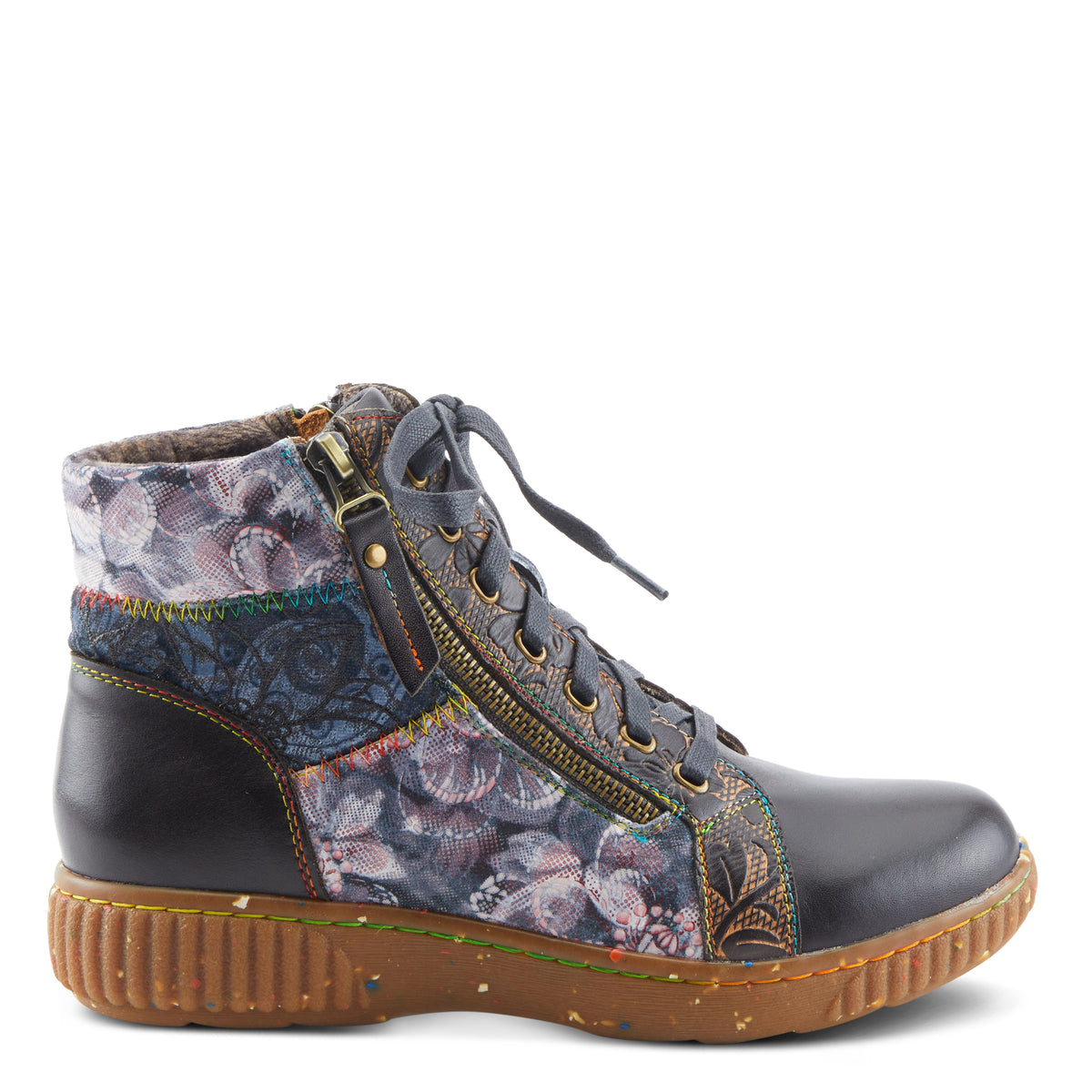 L'Artiste L'ARTISTE MAYLAH BOOTS boot in olive multi with handcrafted leather design