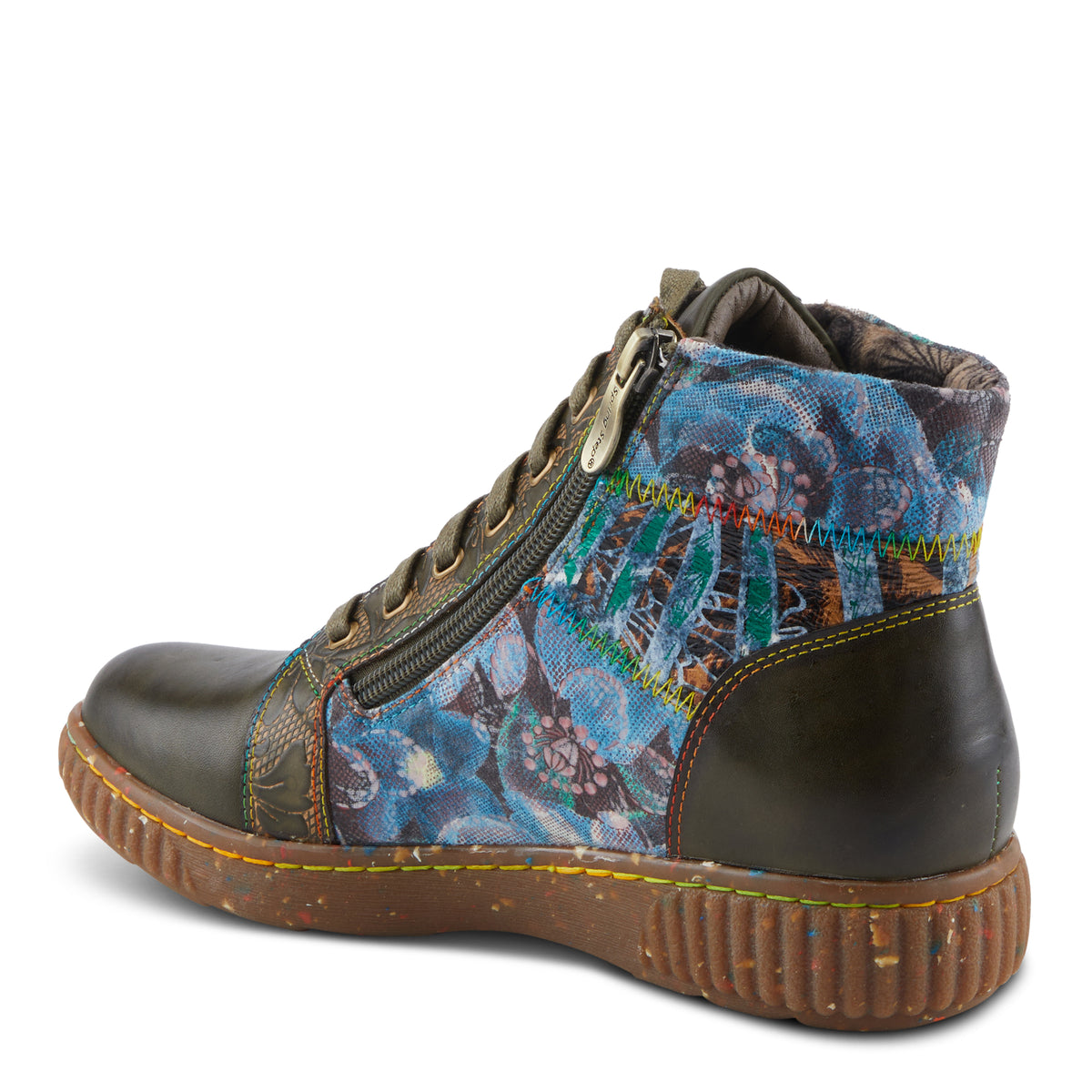 L'Artiste L'ARTISTE MAYLAH BOOTS boot in bordeaux multi with handcrafted leather design