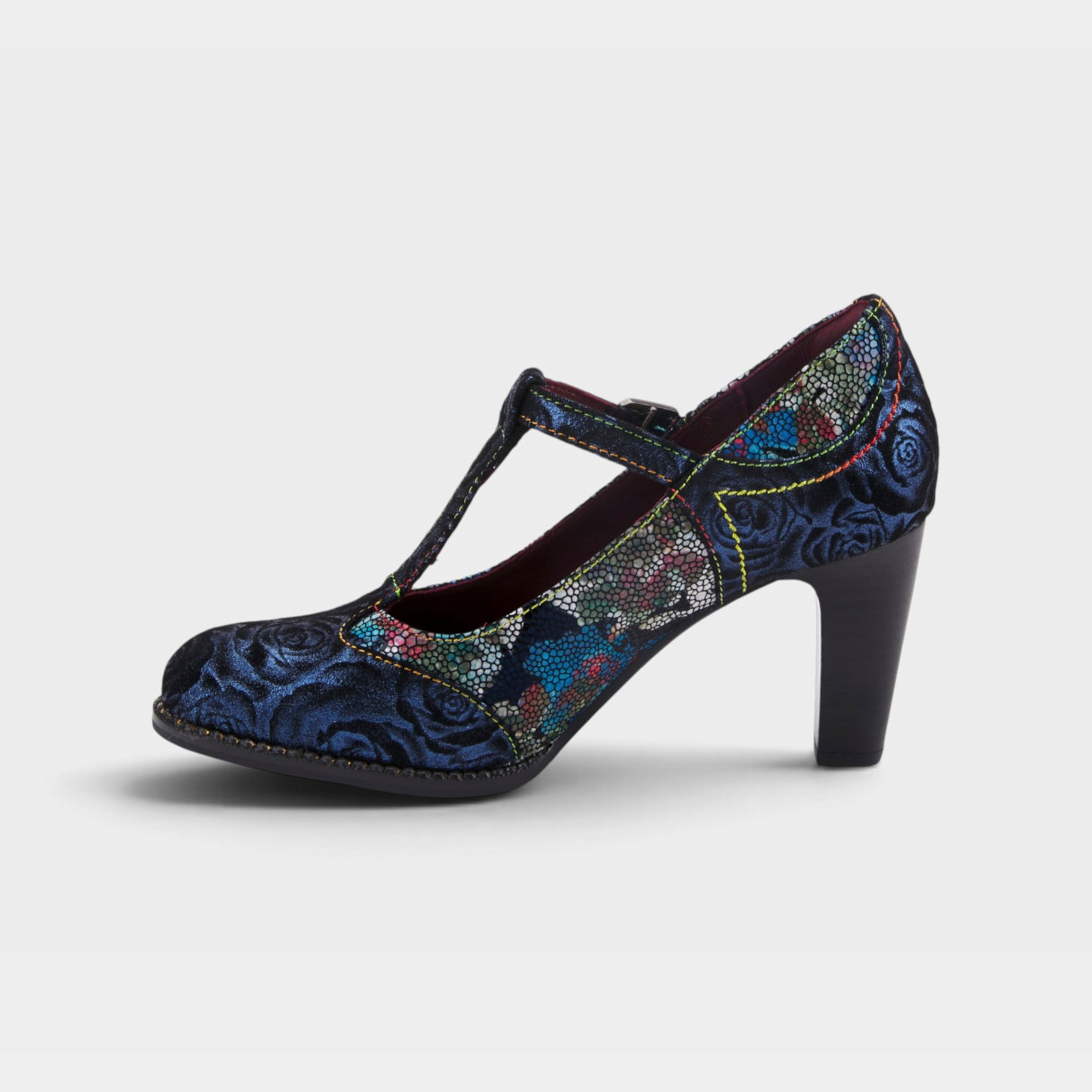 L'Artiste Mazie shoes in Navy Multi, side view