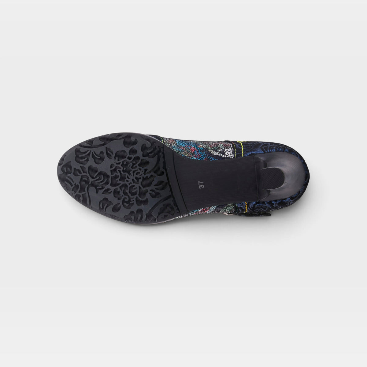 L'Artiste Mazie shoes in Navy Multi, outsole view