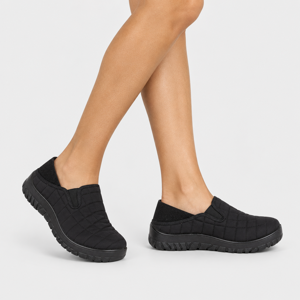 Flexus Mella Black Shoe - on-foot view