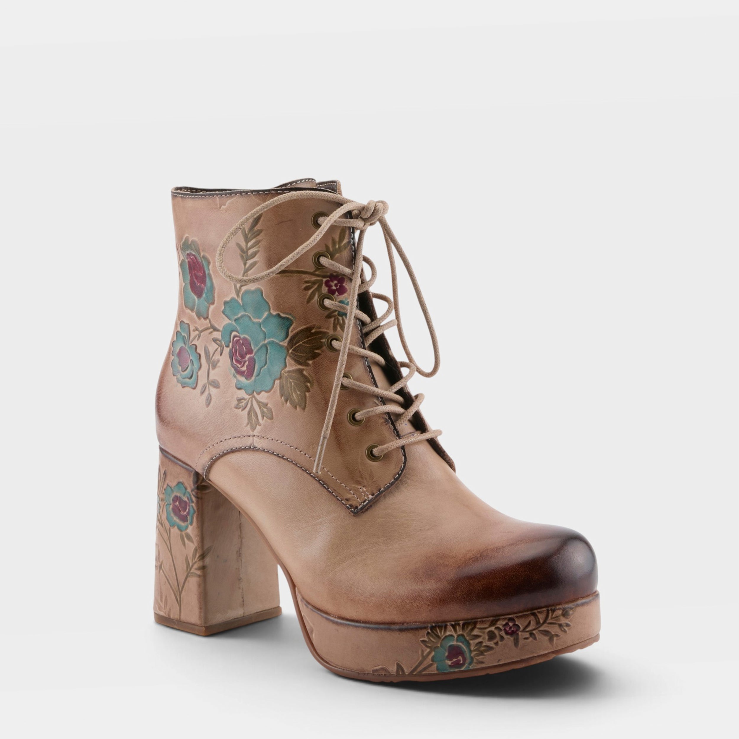 Women's L'Artiste Messapica lace-up Heel Boots - Spring Step Shoes