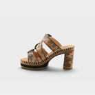 L'Artiste Milemarker sandal in Beige Multi, side view