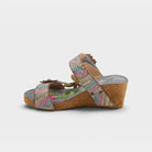 L'Artiste Moai sandals in Grey Multi, side view