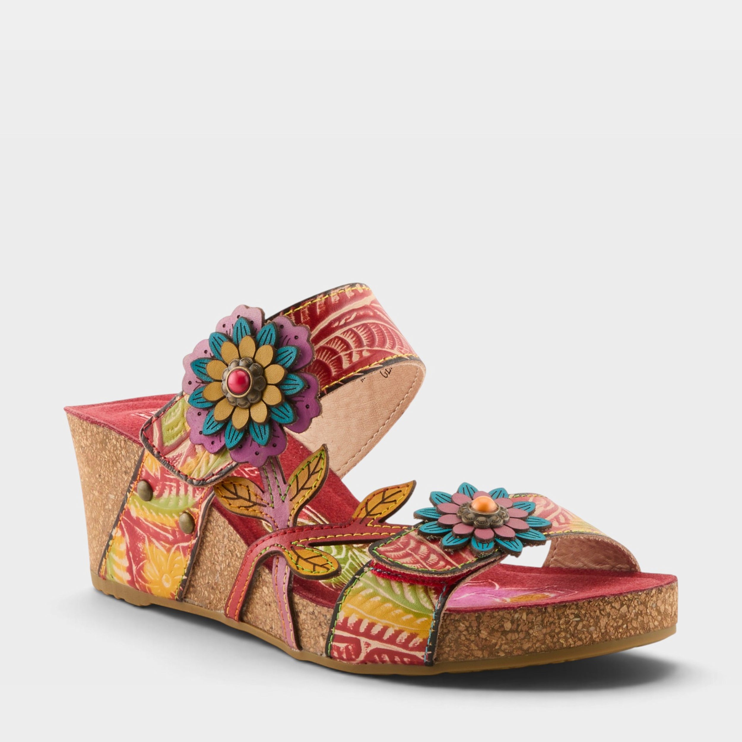L'artiste Moai Sandals: Floral Design Sandal – Spring Step Shoes